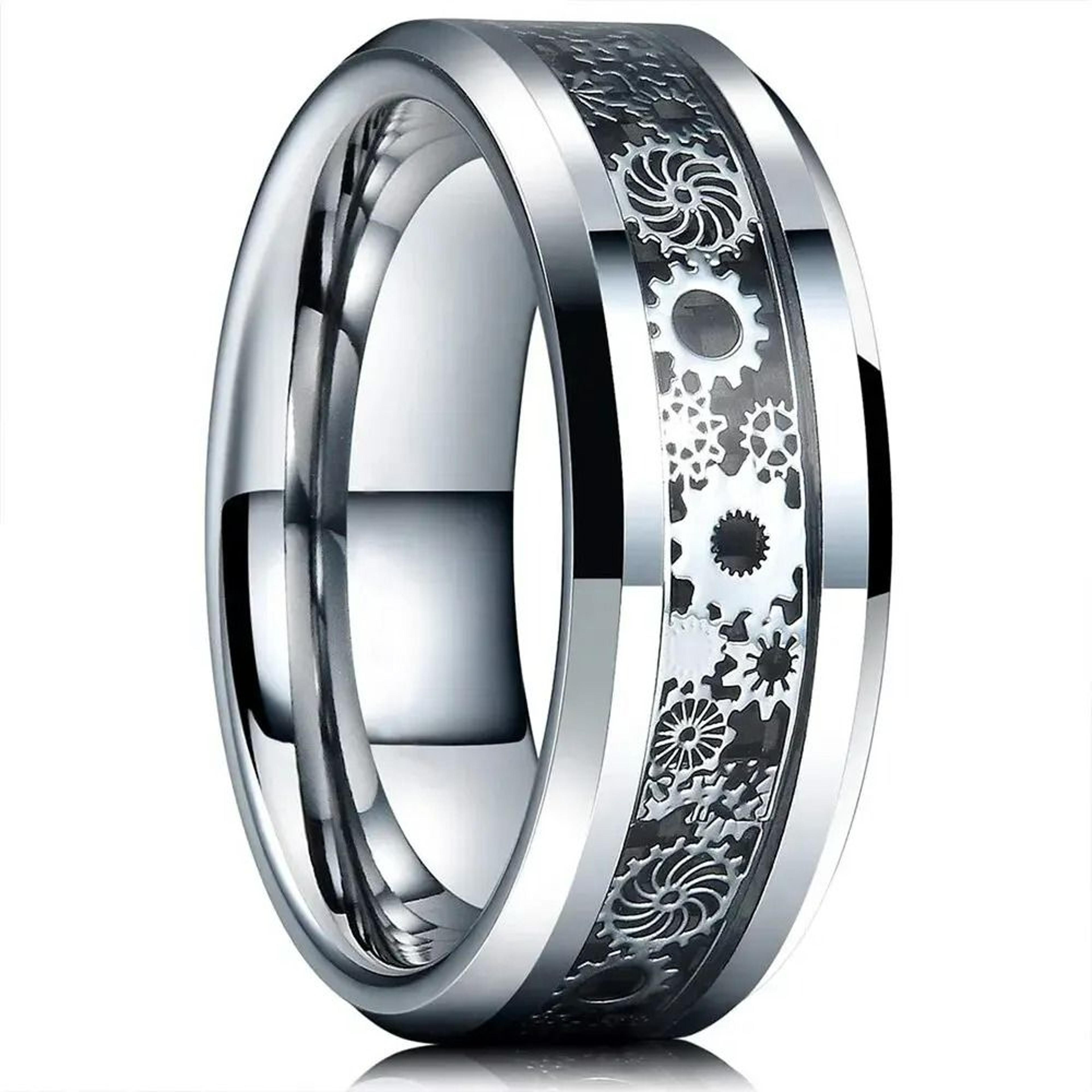 GearForge Steampunk Carbon Fiber Ring 9