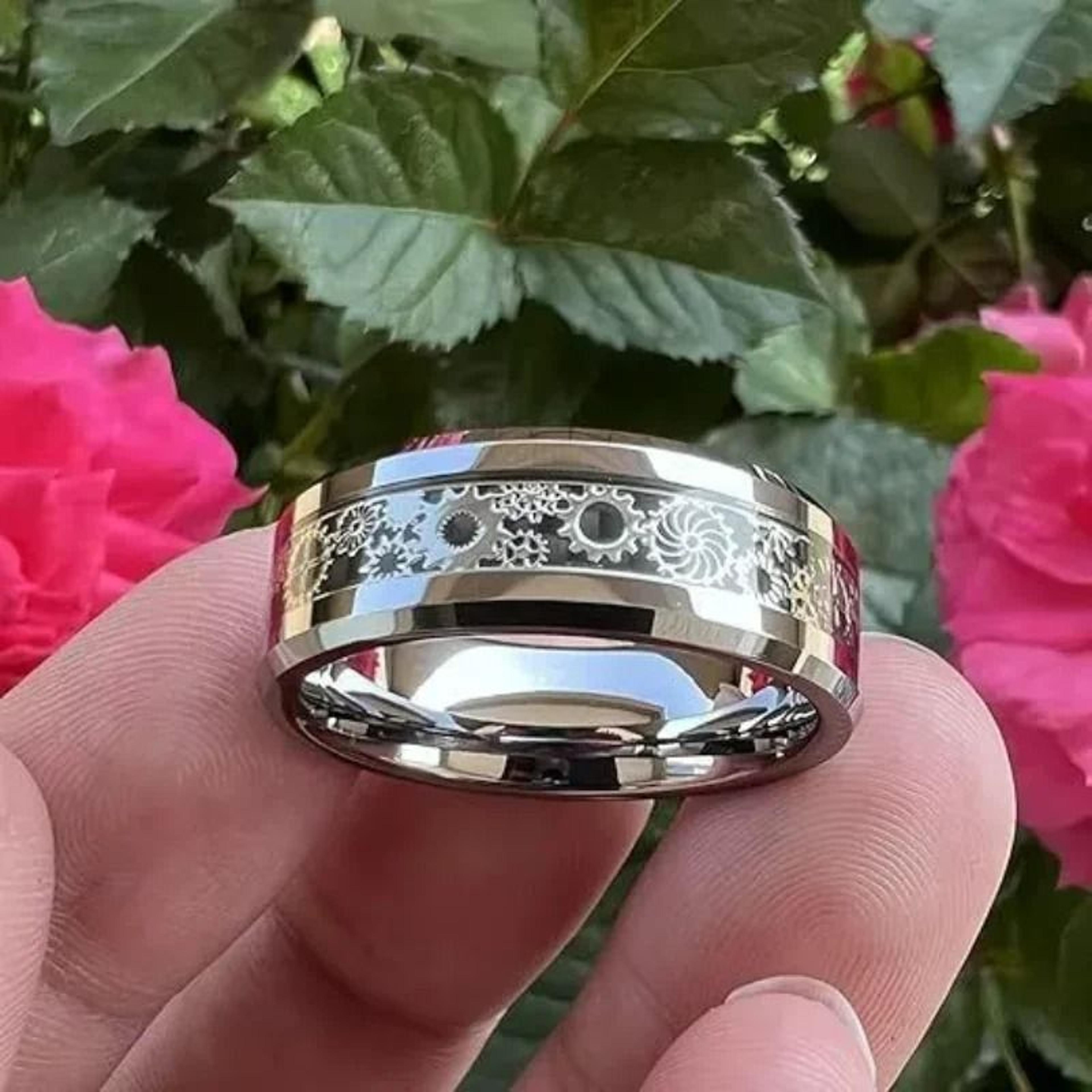 GearForge Steampunk Carbon Fiber Ring 3