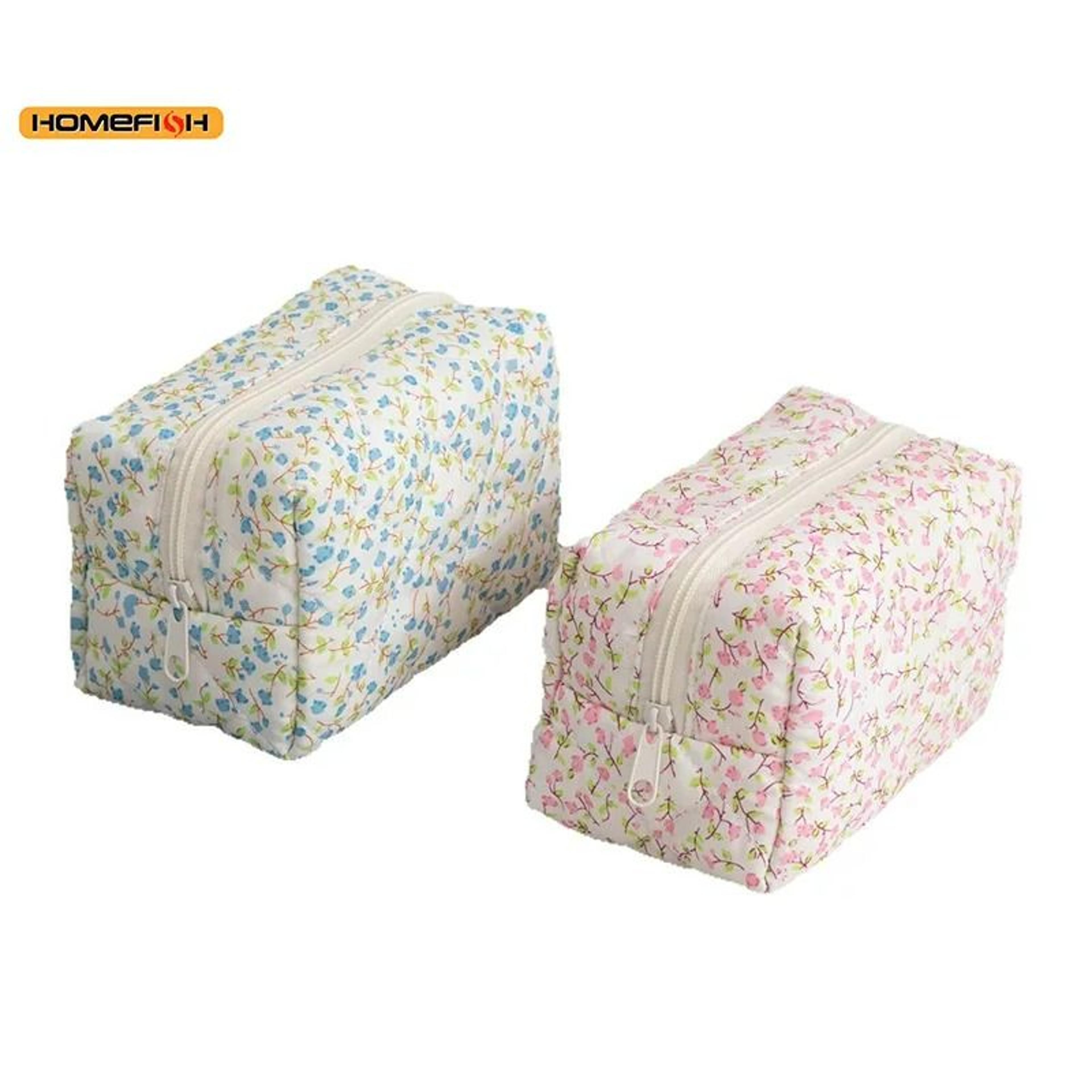 BloomPuff Floral Quilted Makeup Bag 1