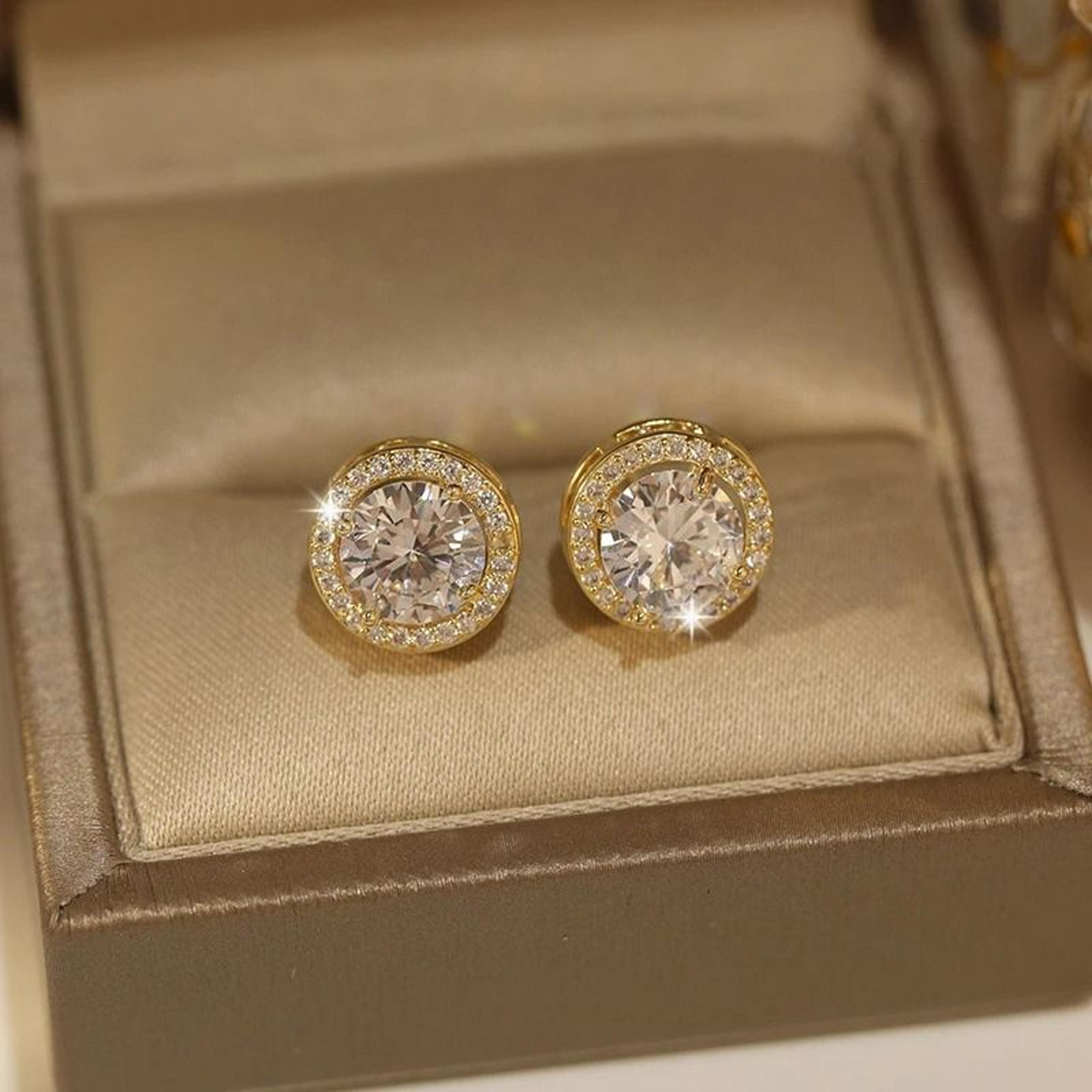 ZirraGlow Crystal Zircon Stud Earrings 0
