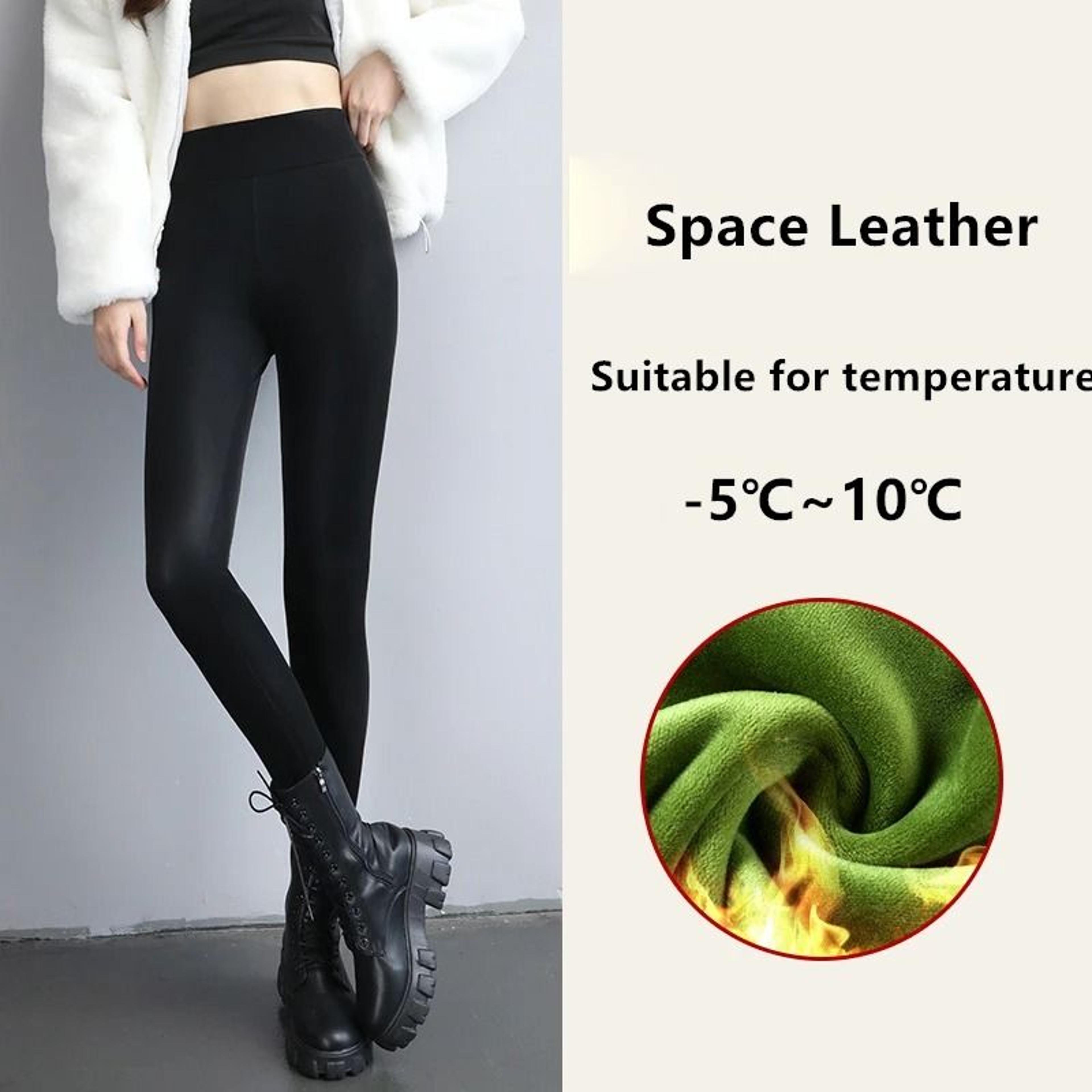 FrostLuxe High Waist Fleece Lined Leather Leggings 7