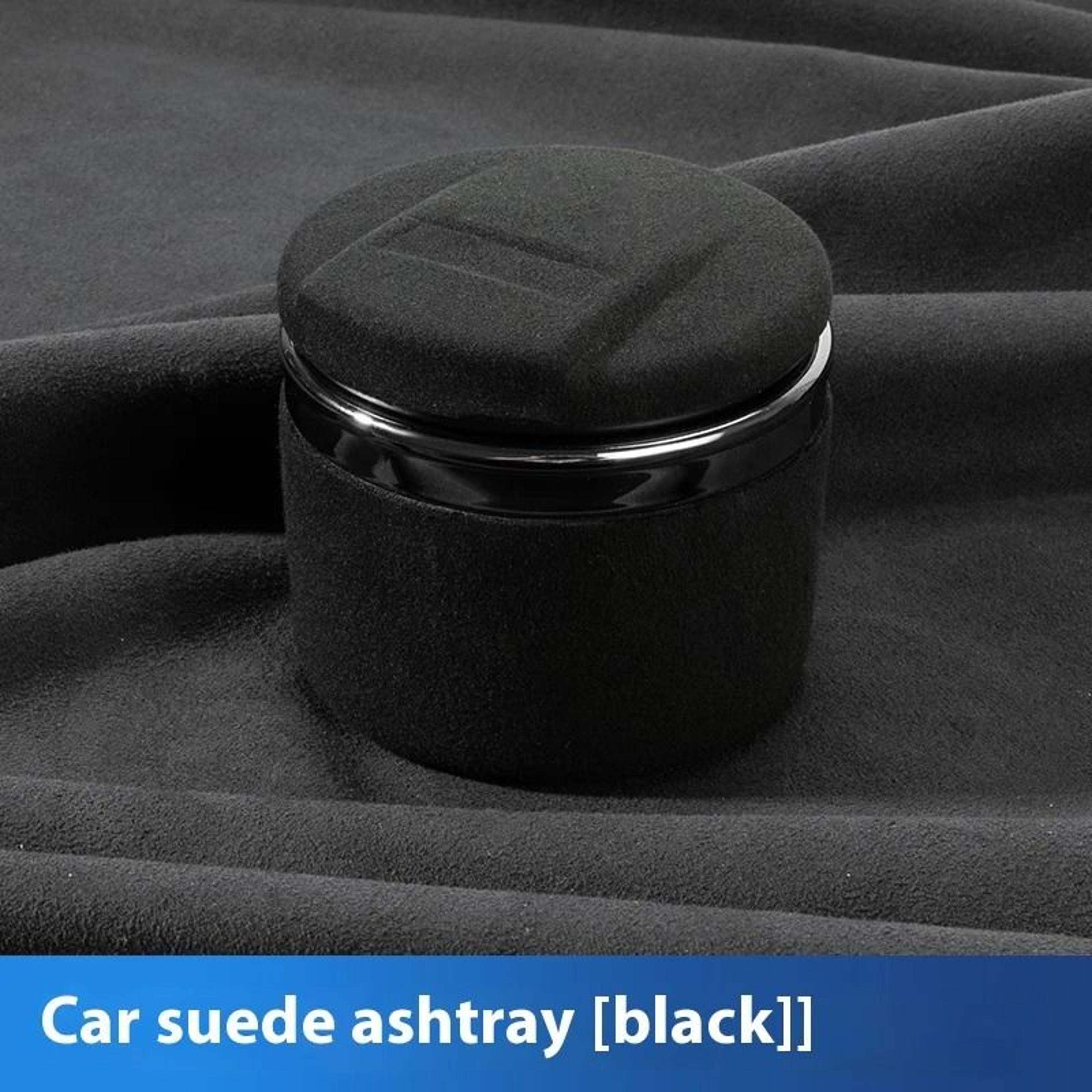 VeloraLux Suede Leather LED Car Ashtray 7