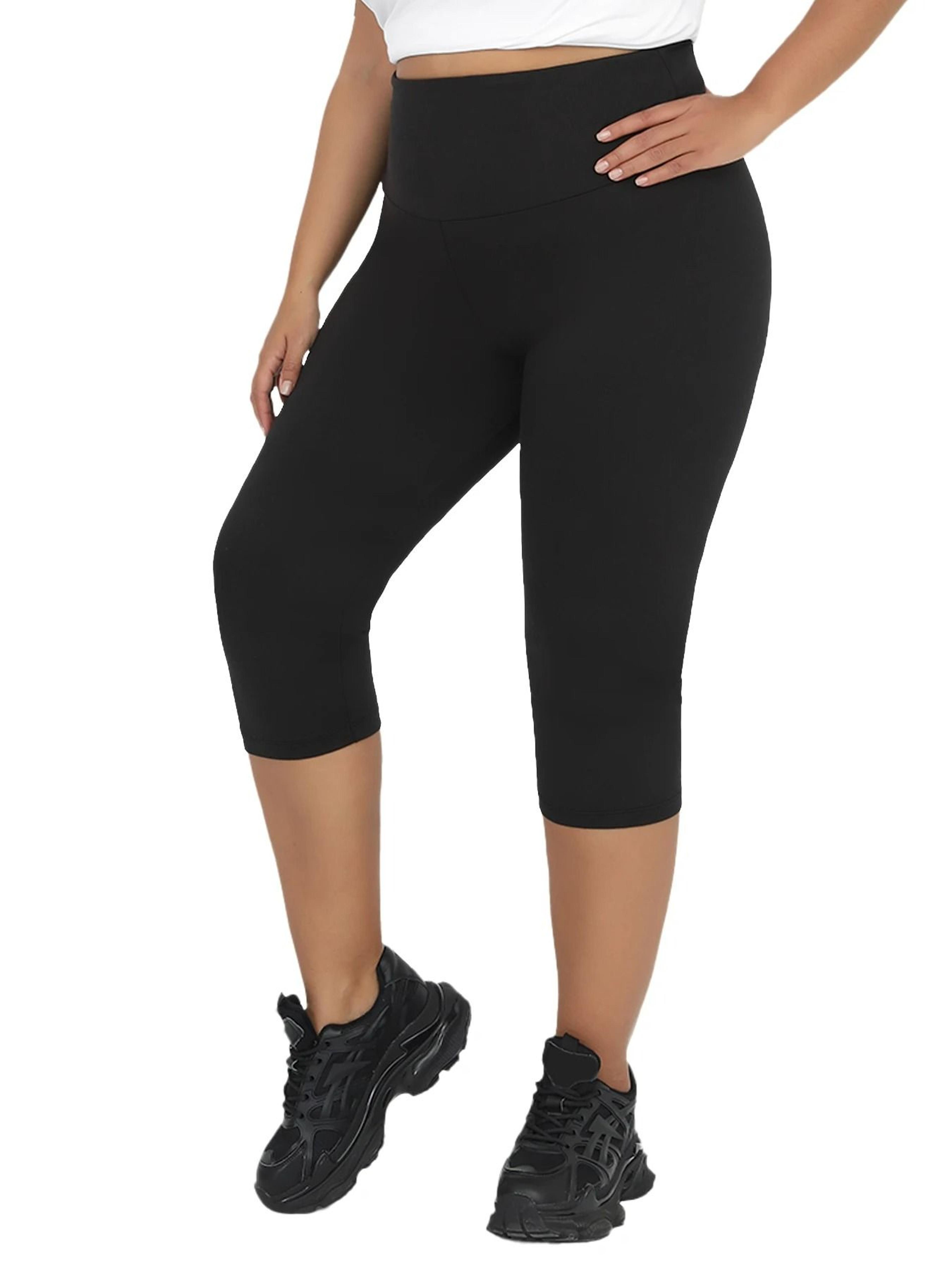CurveMotion Plus Size High Waist Capri Leggings 2