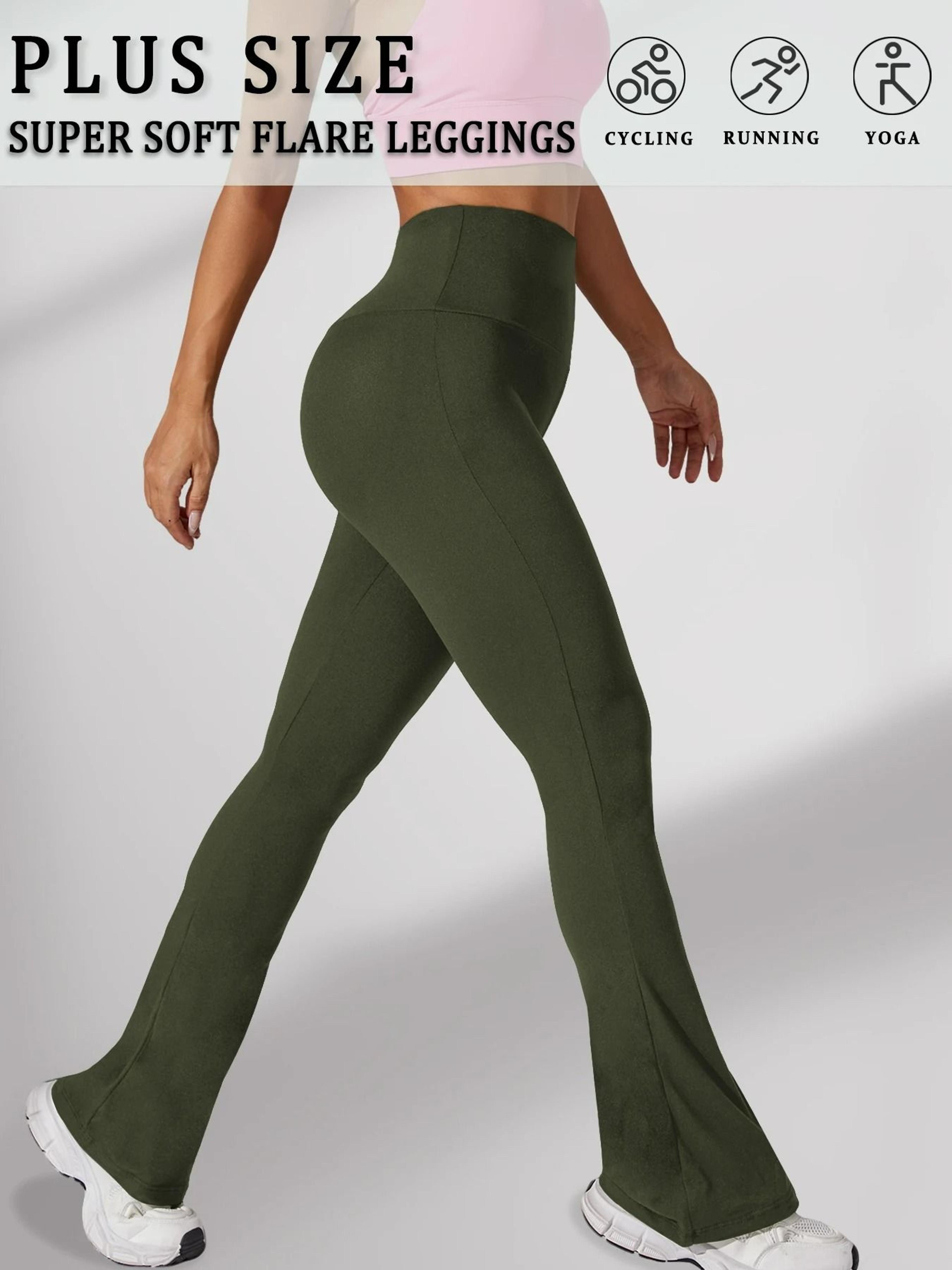 FlareLuxe Plus Size High Waist Bell Bottom Leggings 7
