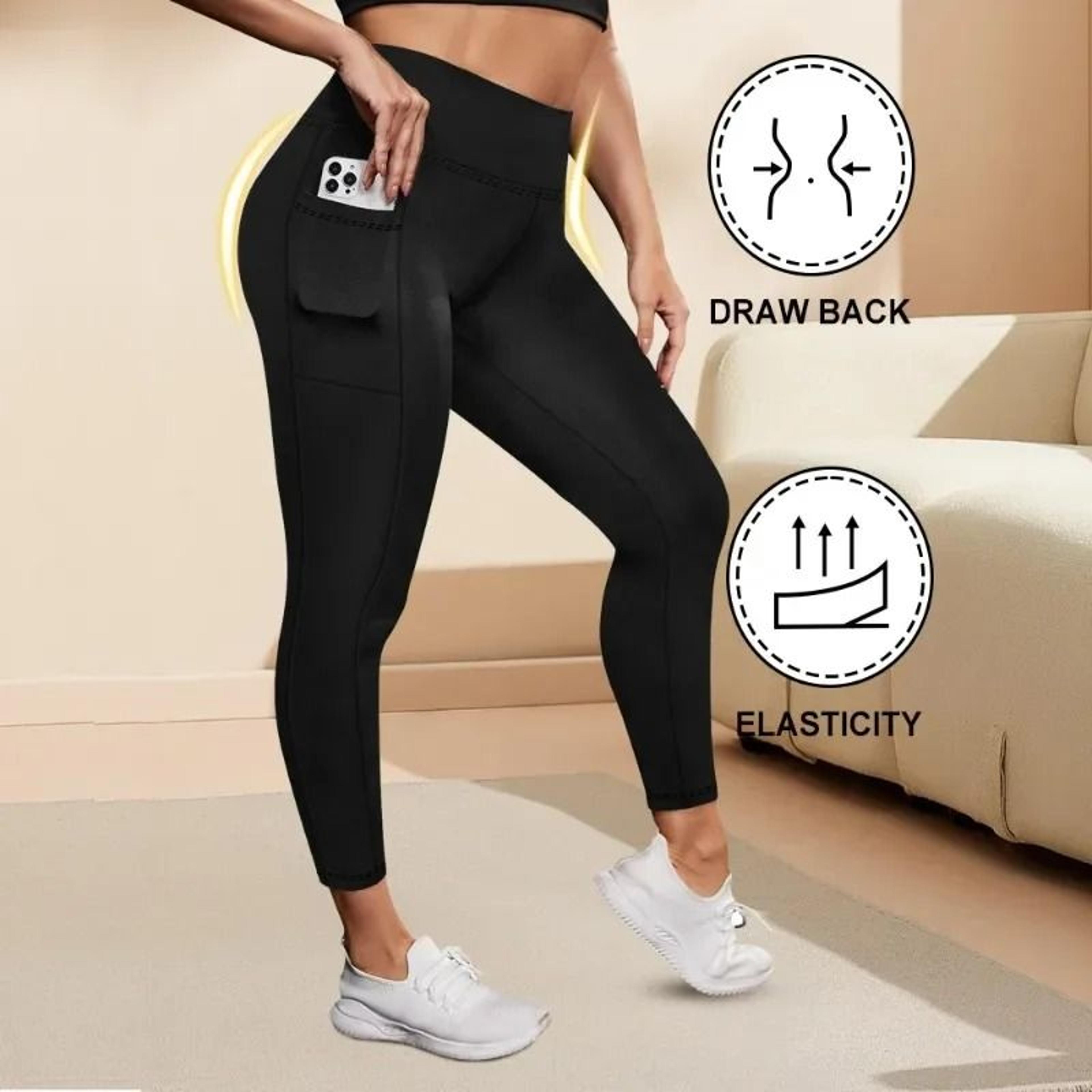 LiftMotion Plus Size High Waist Yoga Leggings With Pockets 2