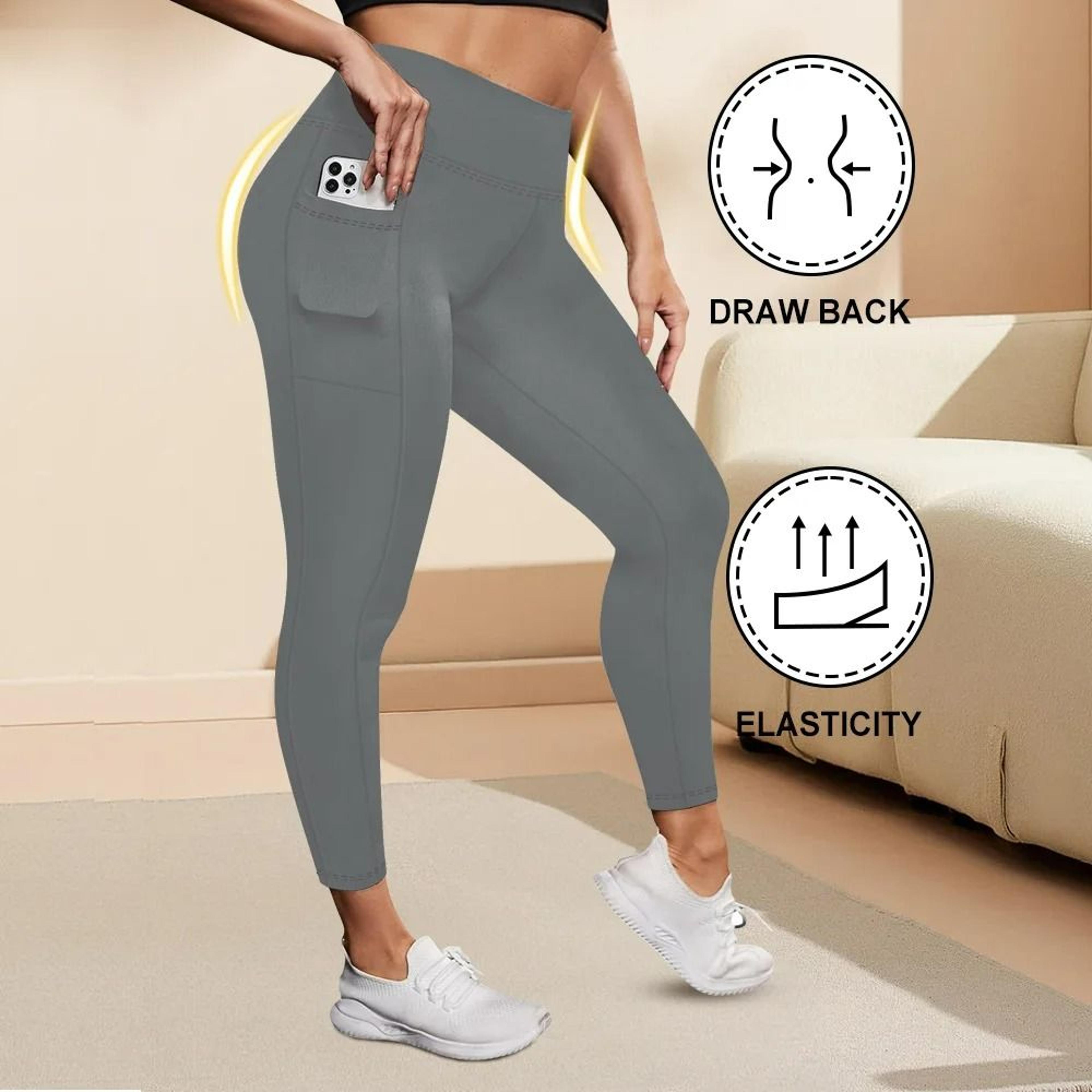 LiftMotion Plus Size High Waist Yoga Leggings With Pockets 12