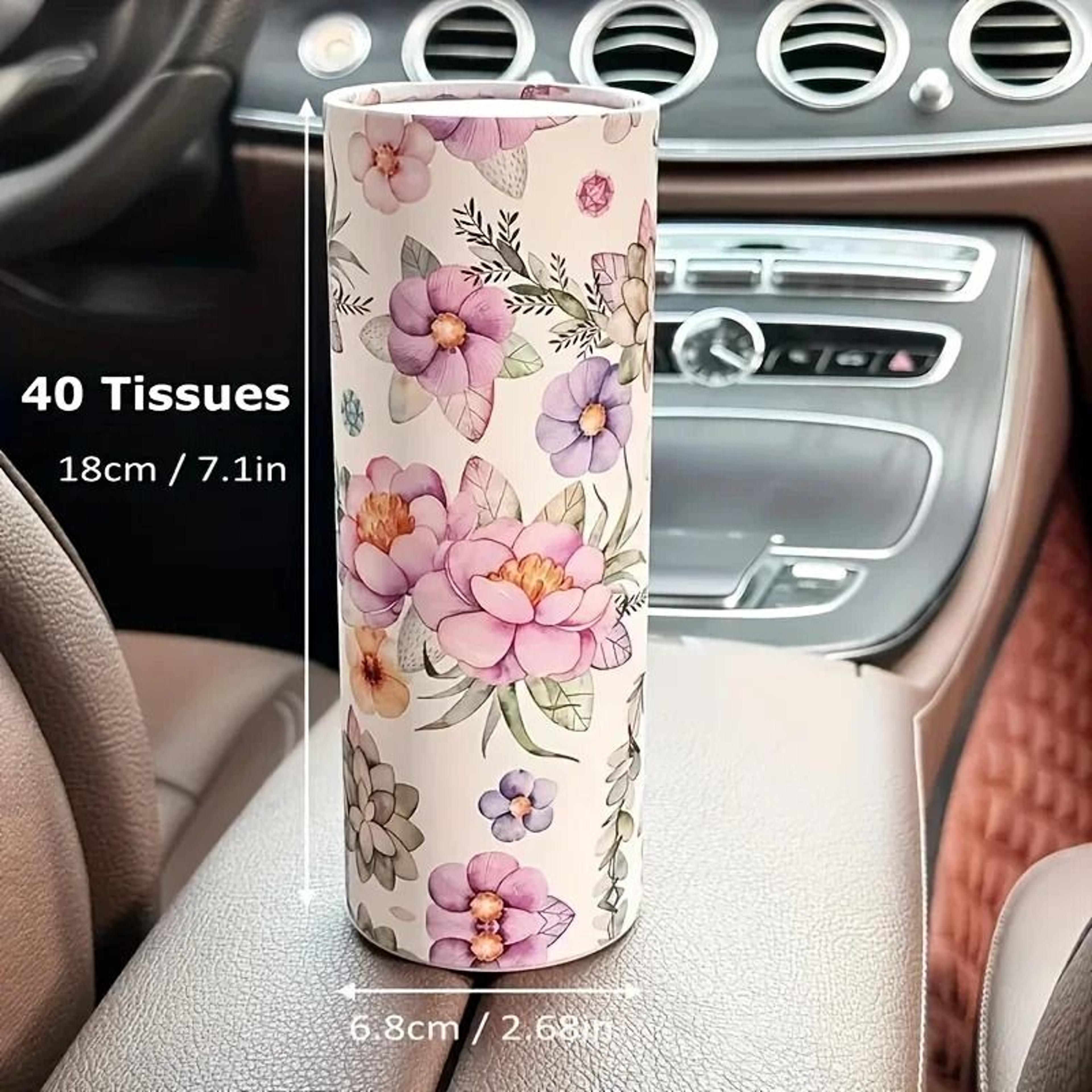 BloomNest Floral Car Tissue Holder Set 2