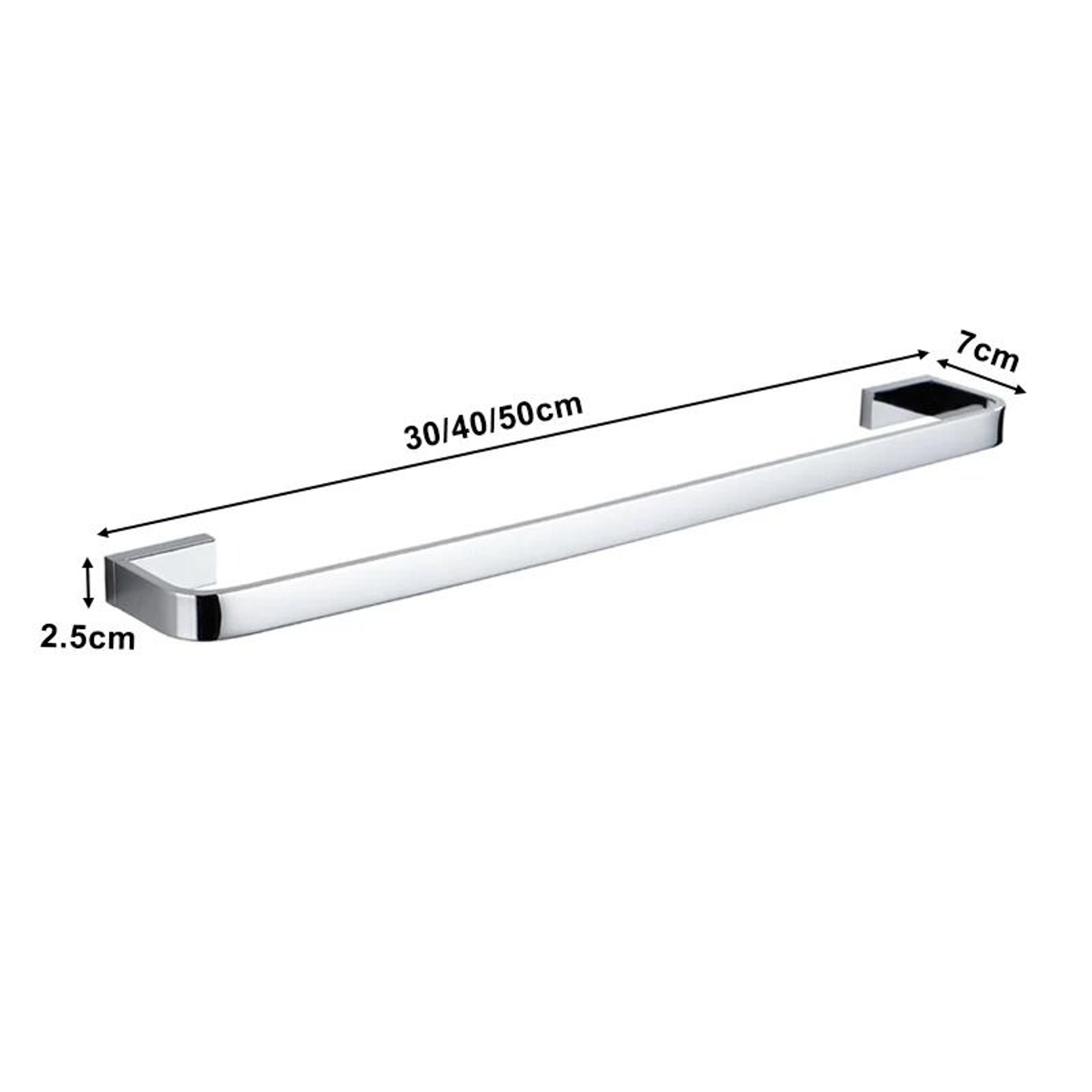 LuxeBrass Chrome Wall Mounted Towel Bar 5