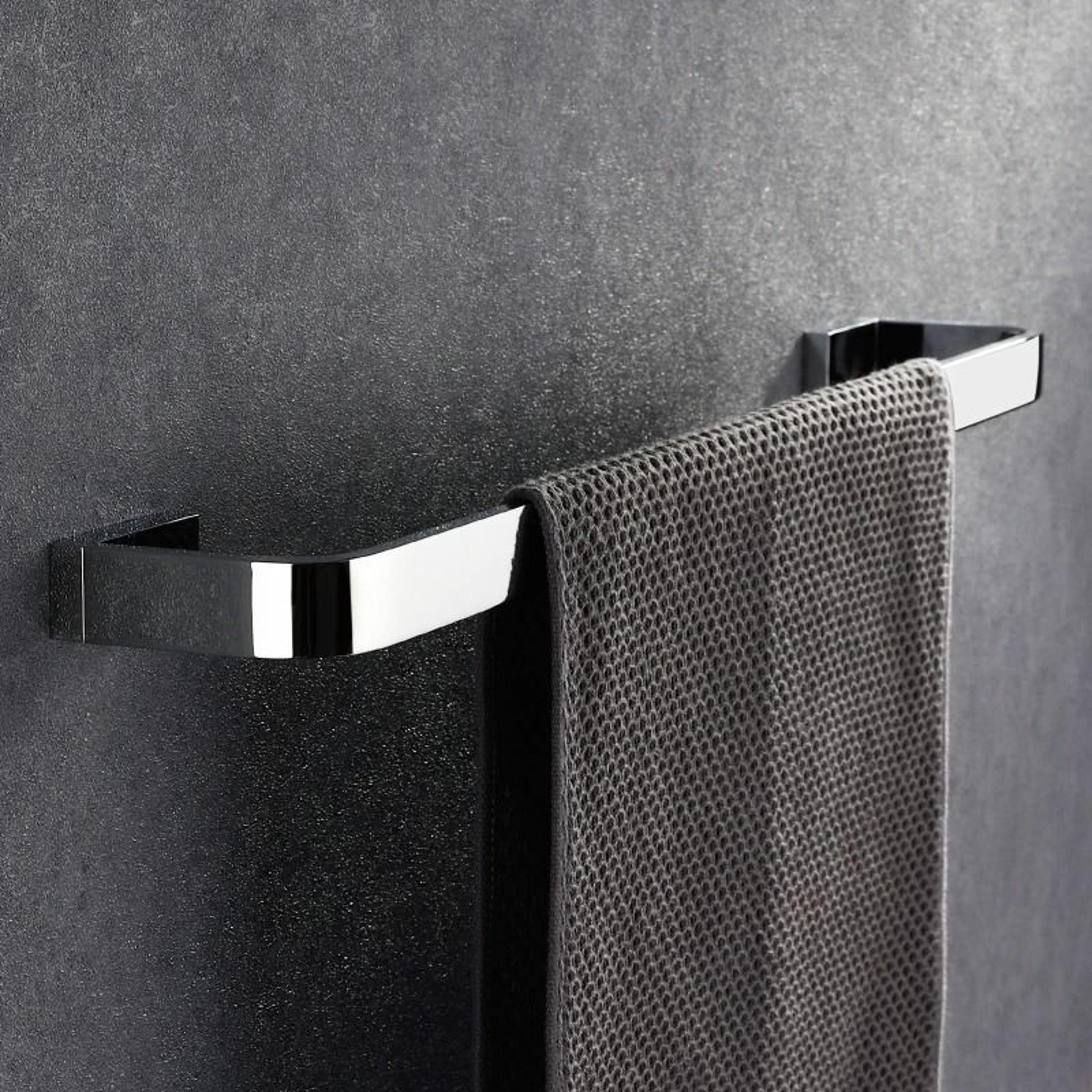 LuxeBrass Chrome Wall Mounted Towel Bar 1