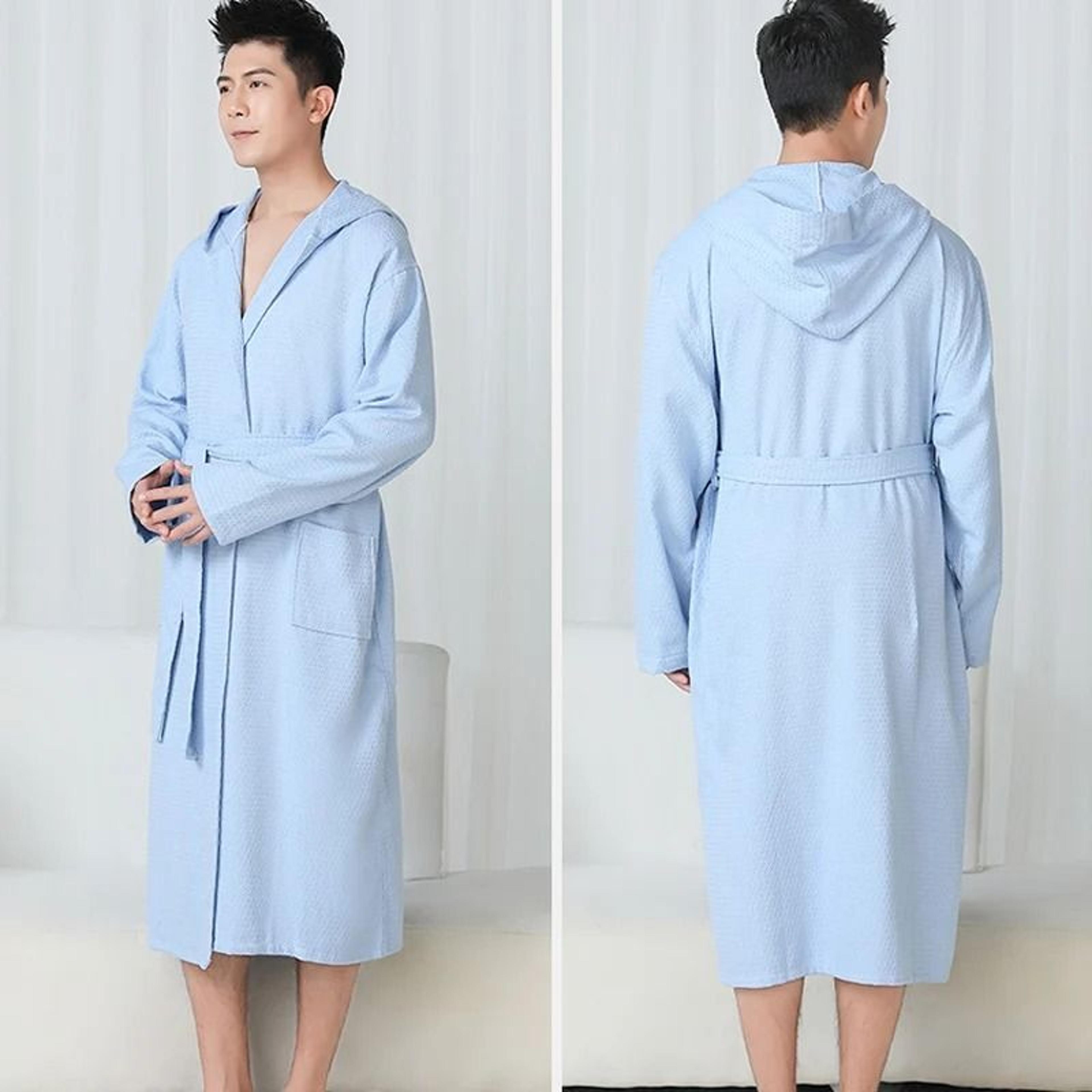 CozyHaven Cotton Waffle Hooded Bathrobe 12