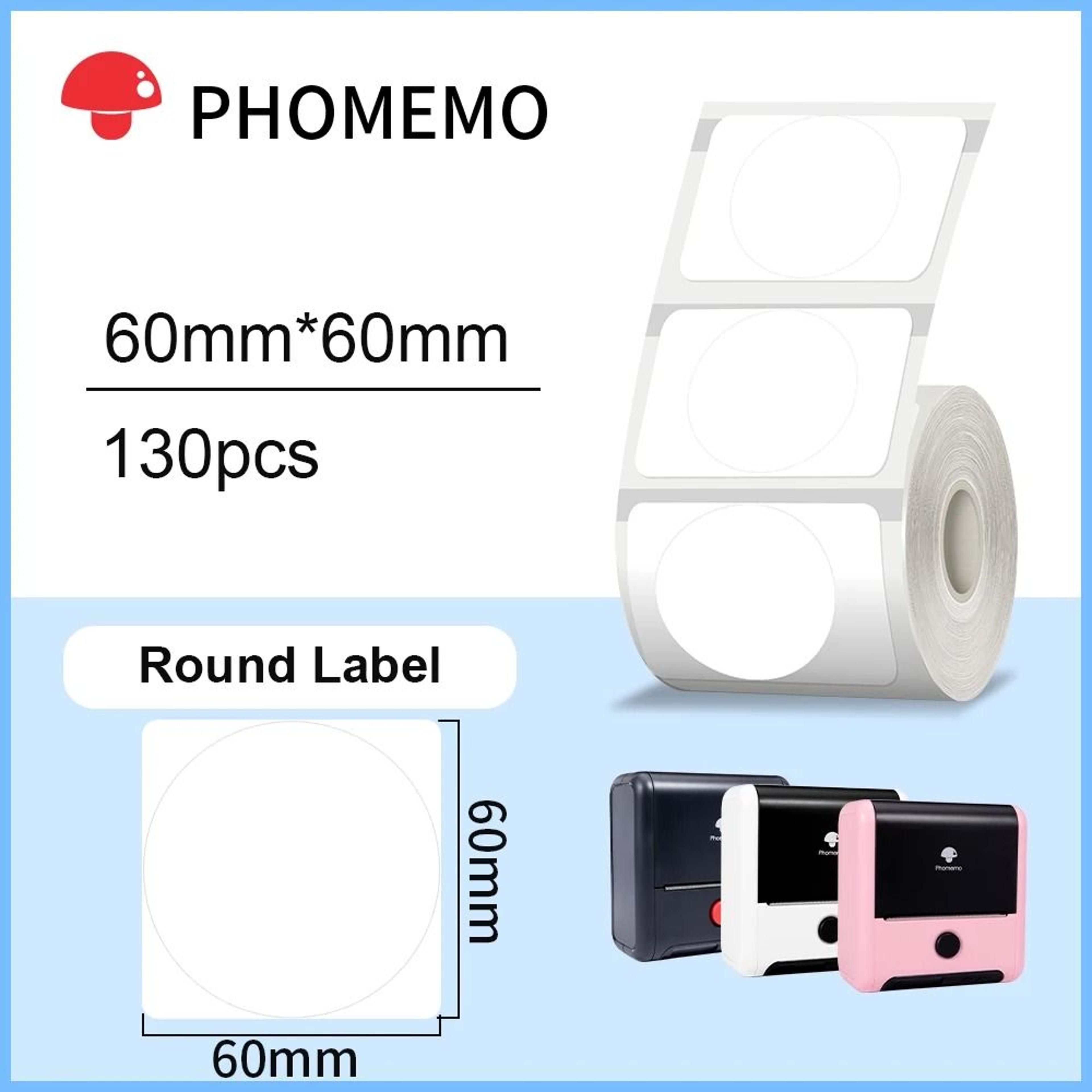 Phomemo Waterproof Round Thermal Label Stickers 12