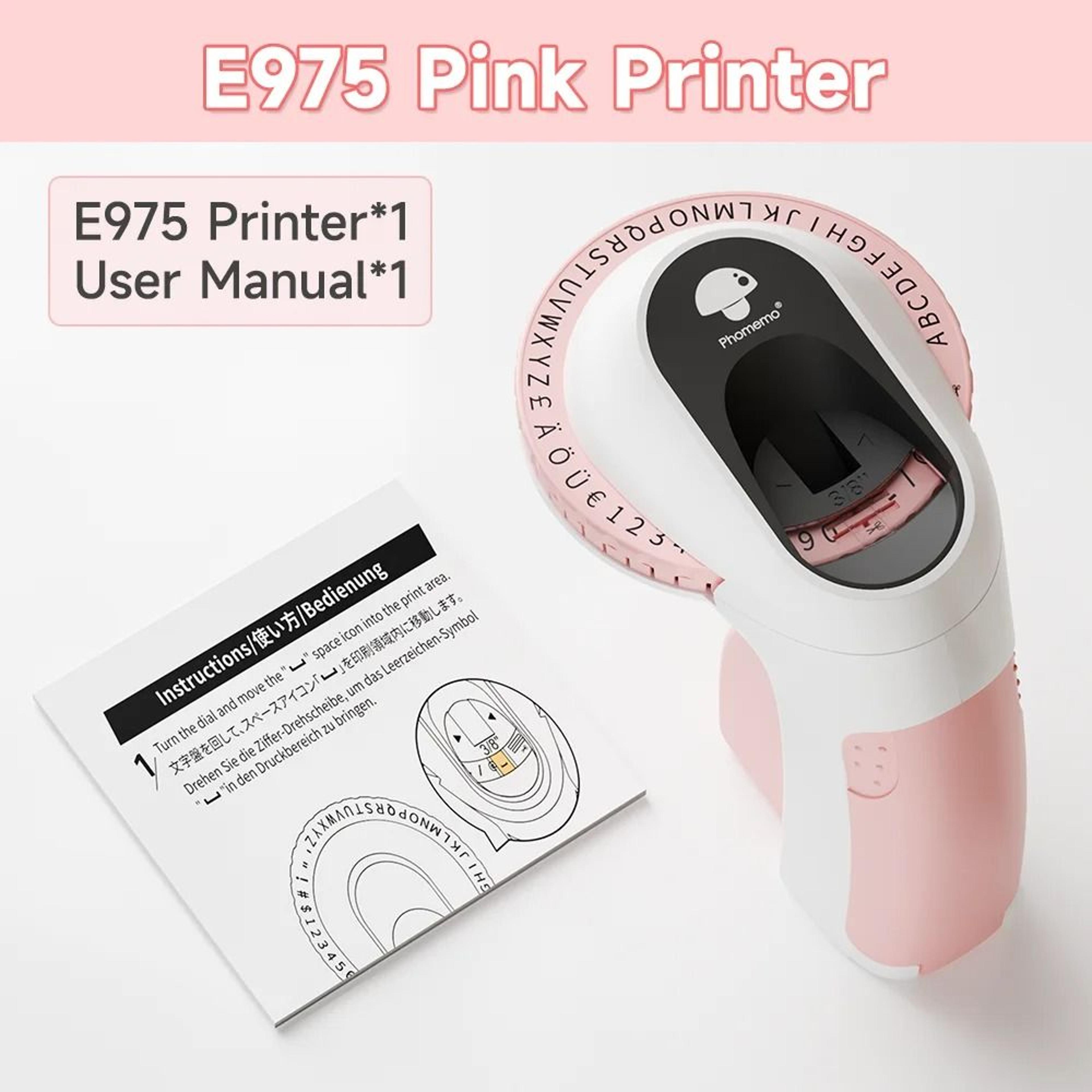 E975 Vintage 3D Embossing Label Maker 9
