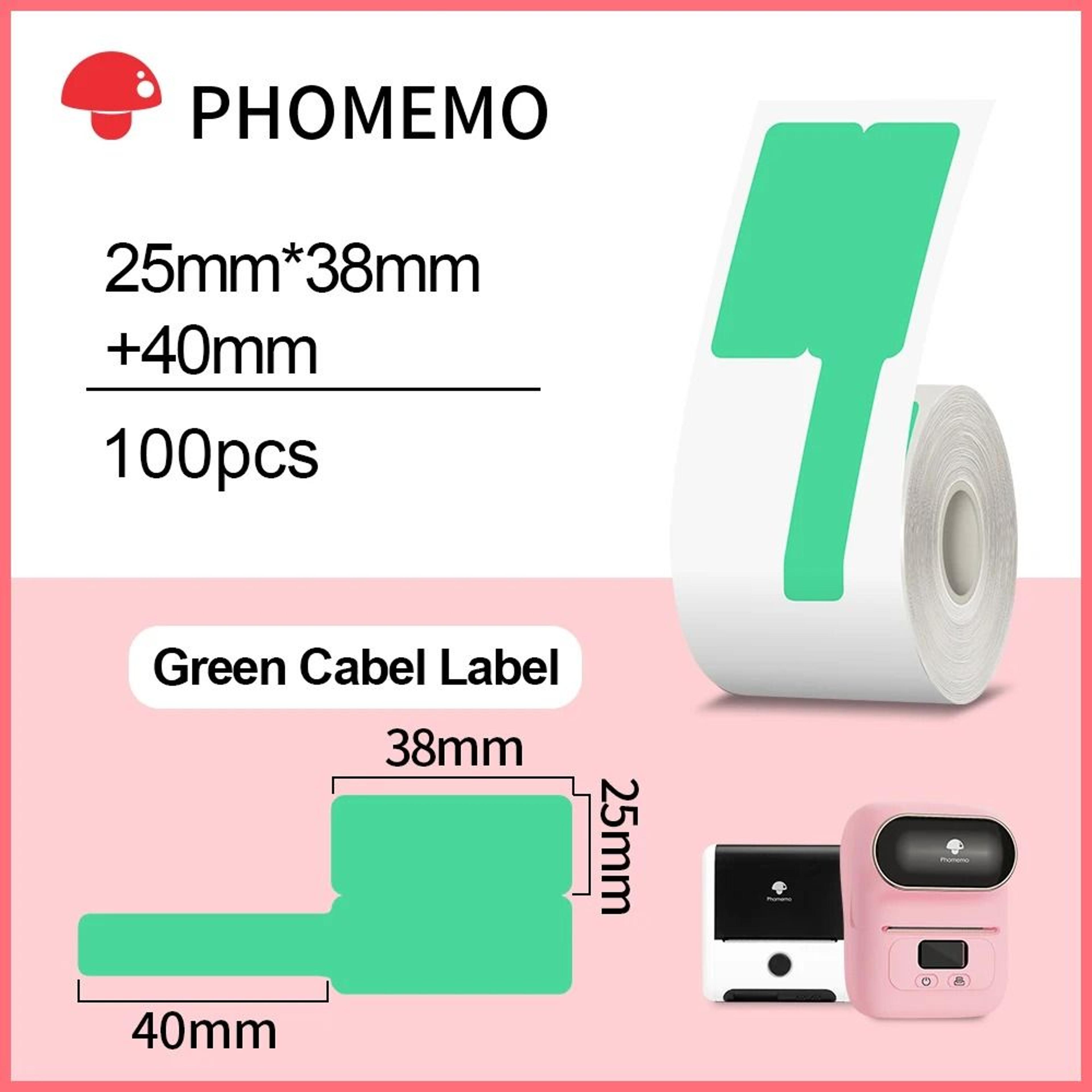 Phomemo FType SelfAdhesive Cable Label Stickers 1