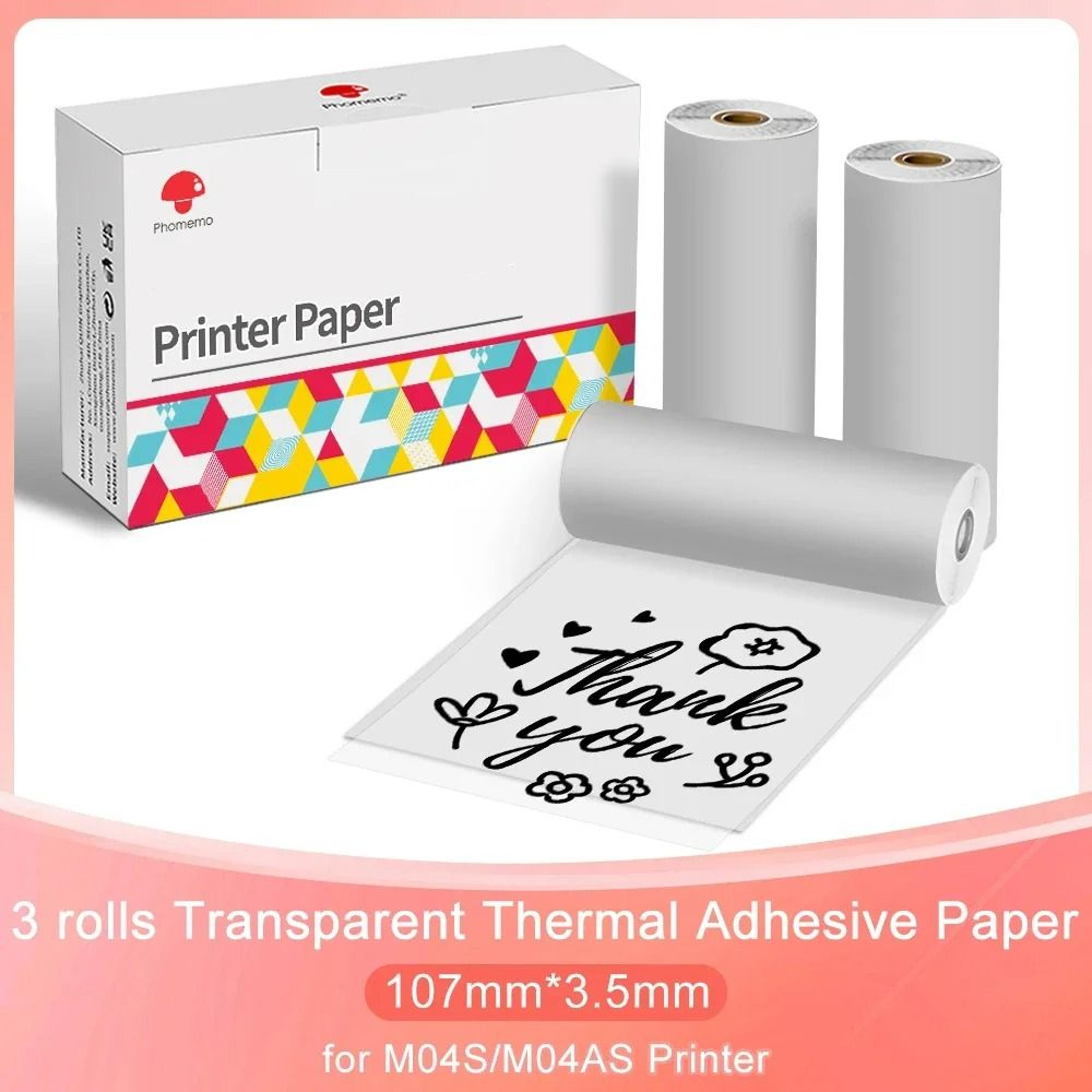 PrintEase Phomemo White Thermal Sticker Paper 3 Rolls 11