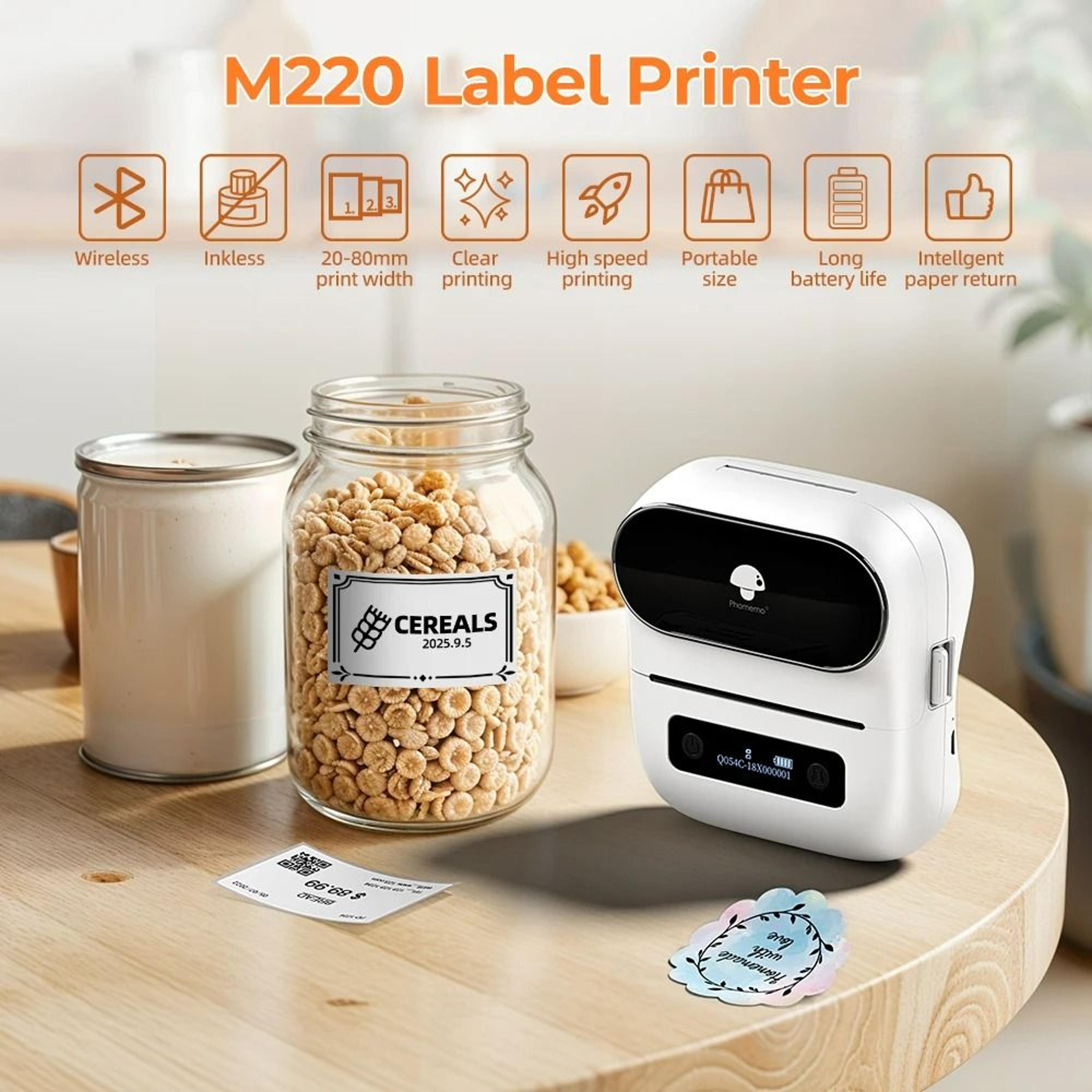 TagPro Phomemo M220 Bluetooth Thermal Label Printer 1