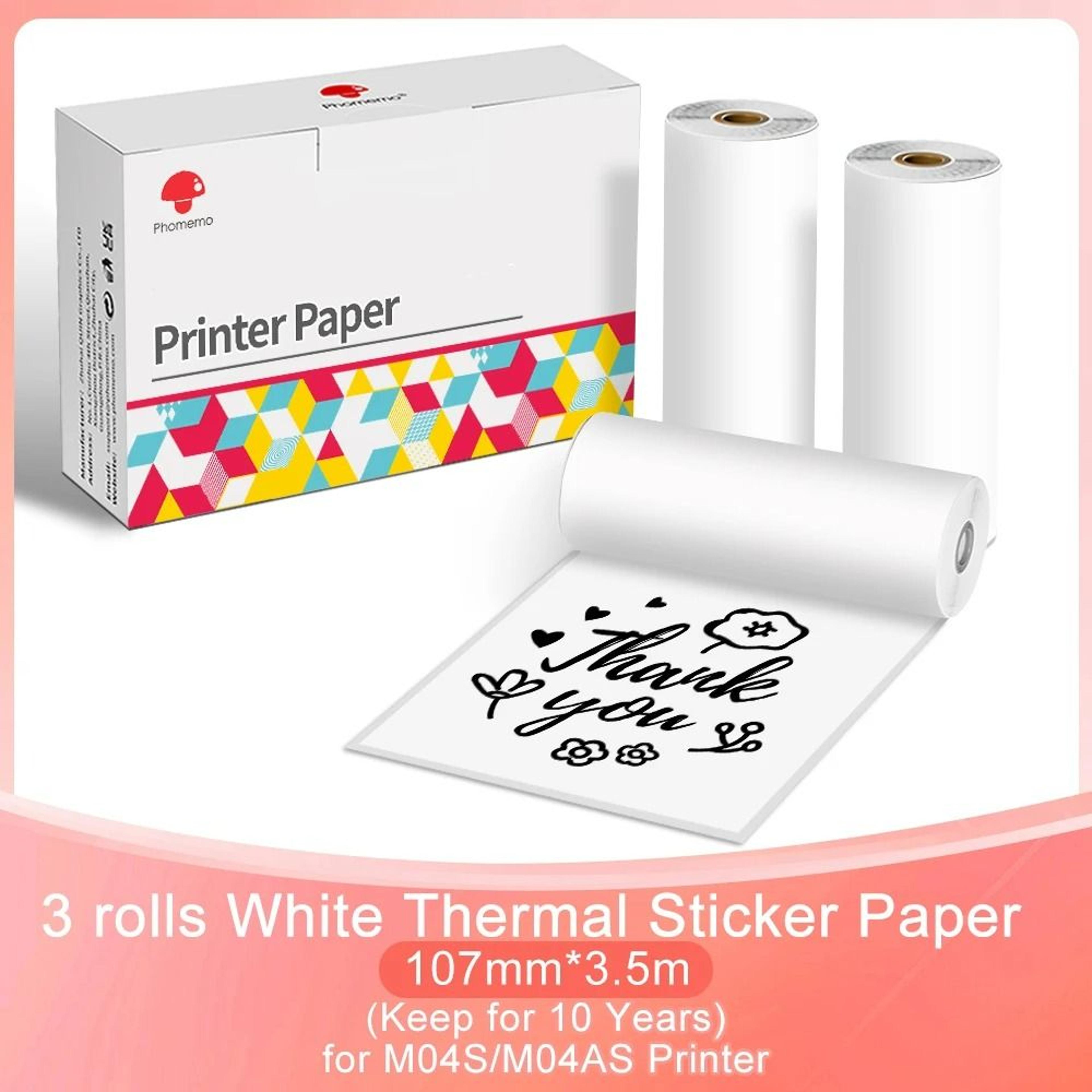 ClearPrint Phomemo Transparent Thermal Sticker Paper 3 Rolls 9