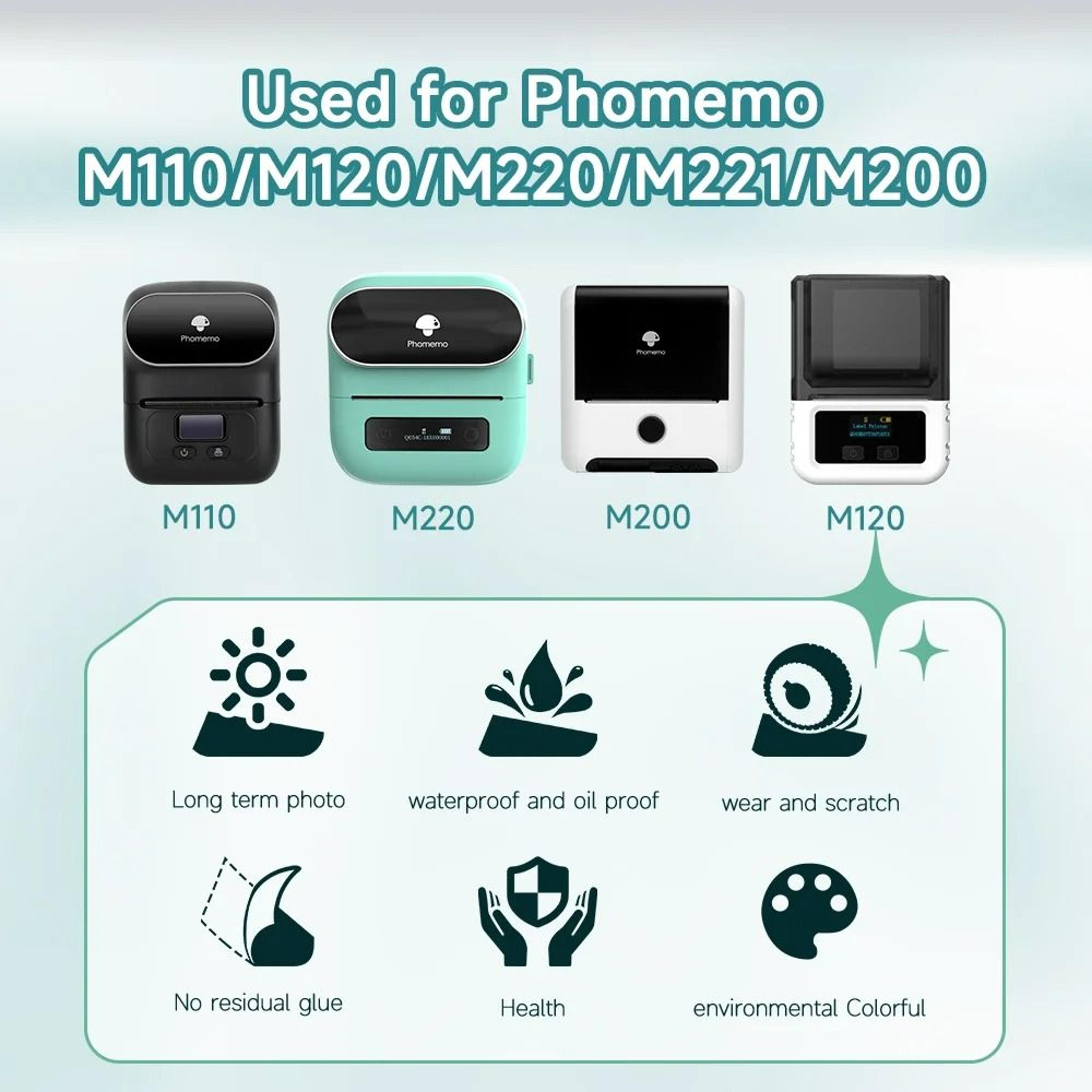 CrystalTag Phomemo Transparent Thermal Label Stickers 3