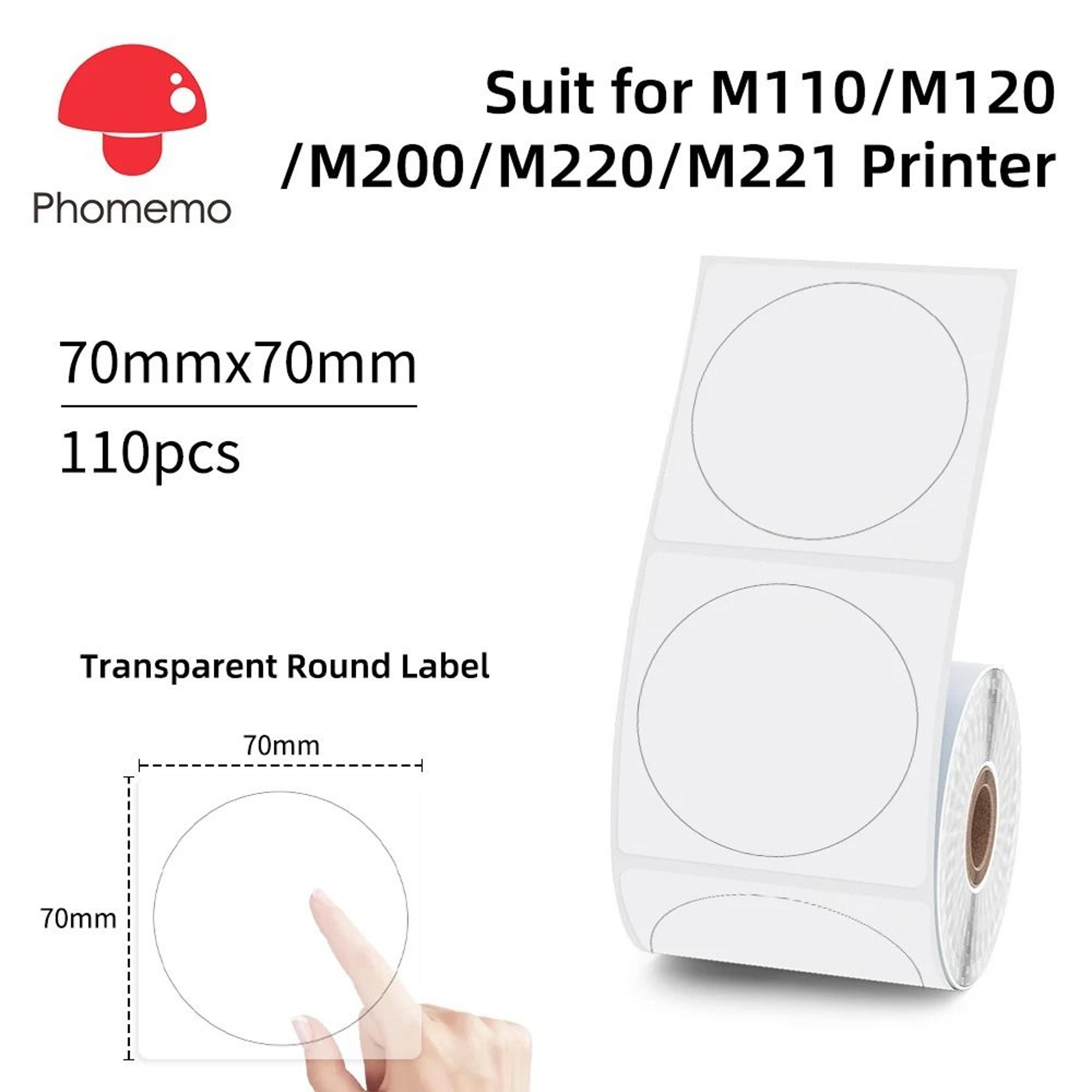 CrystalTag Phomemo Transparent Thermal Label Stickers 15