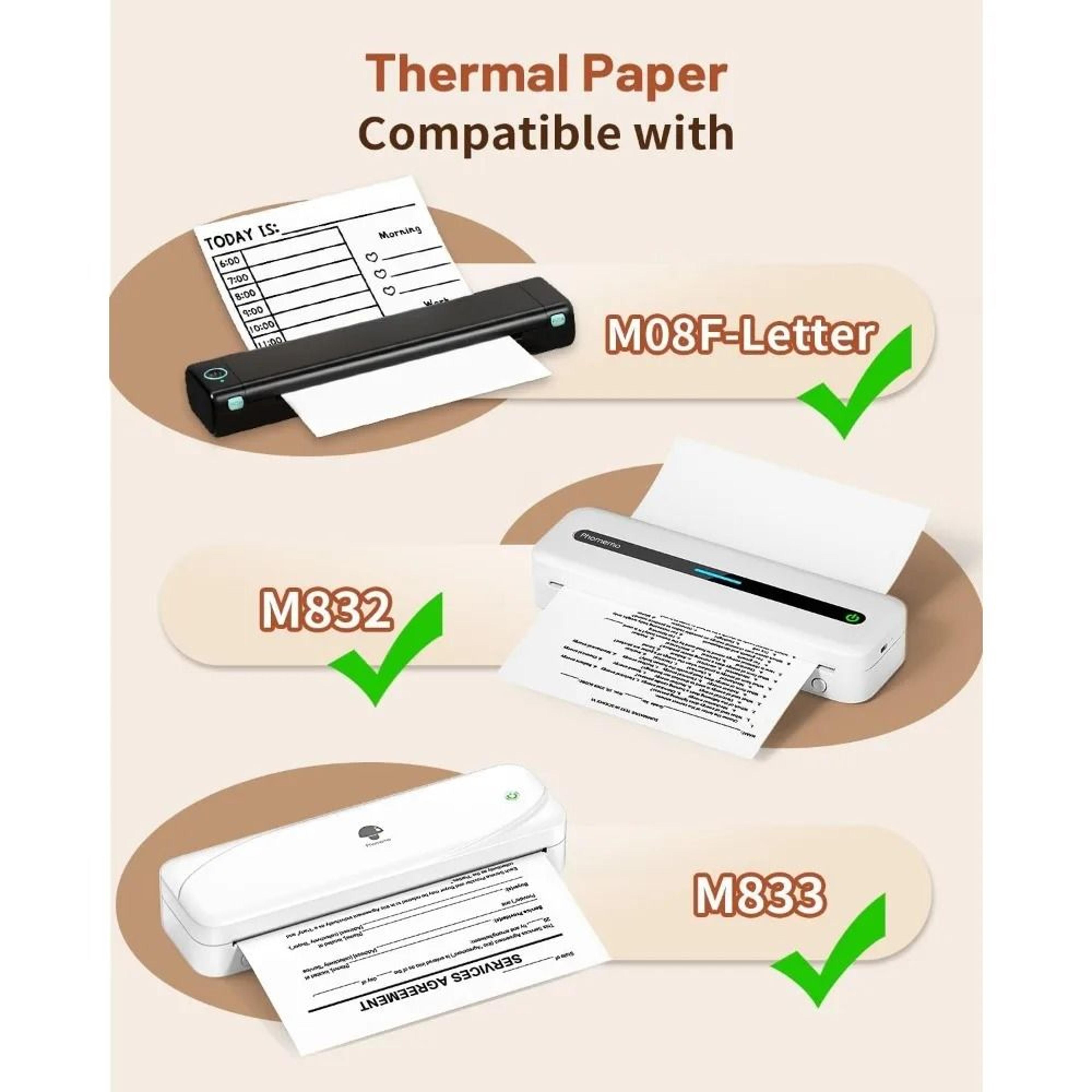 PaperFlow Phomemo M08F A4 Thermal Printing Paper 100 Sheets 3