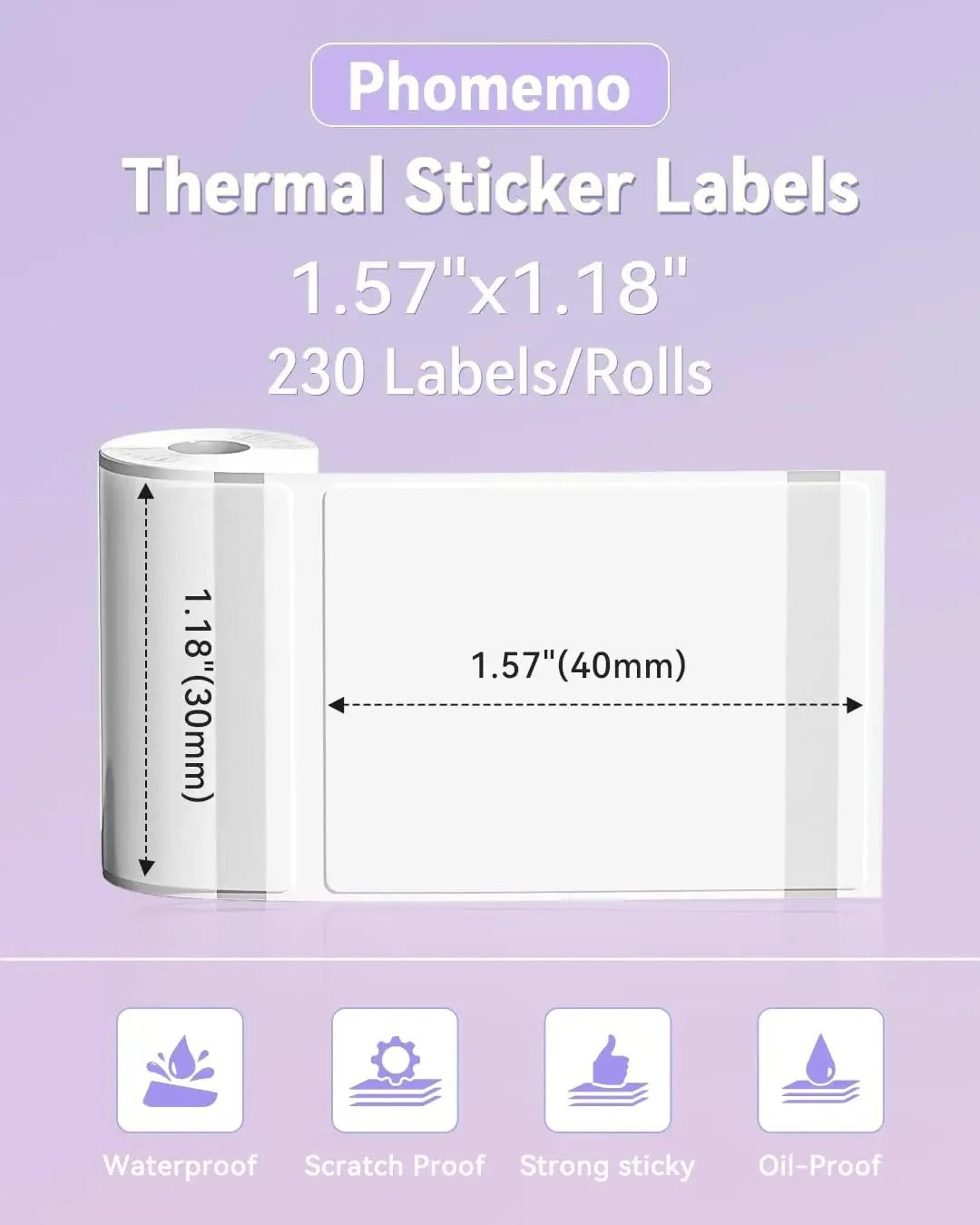 ClarityMark Phomemo Transparent Barcode Label Stickers 3 Rolls 3
