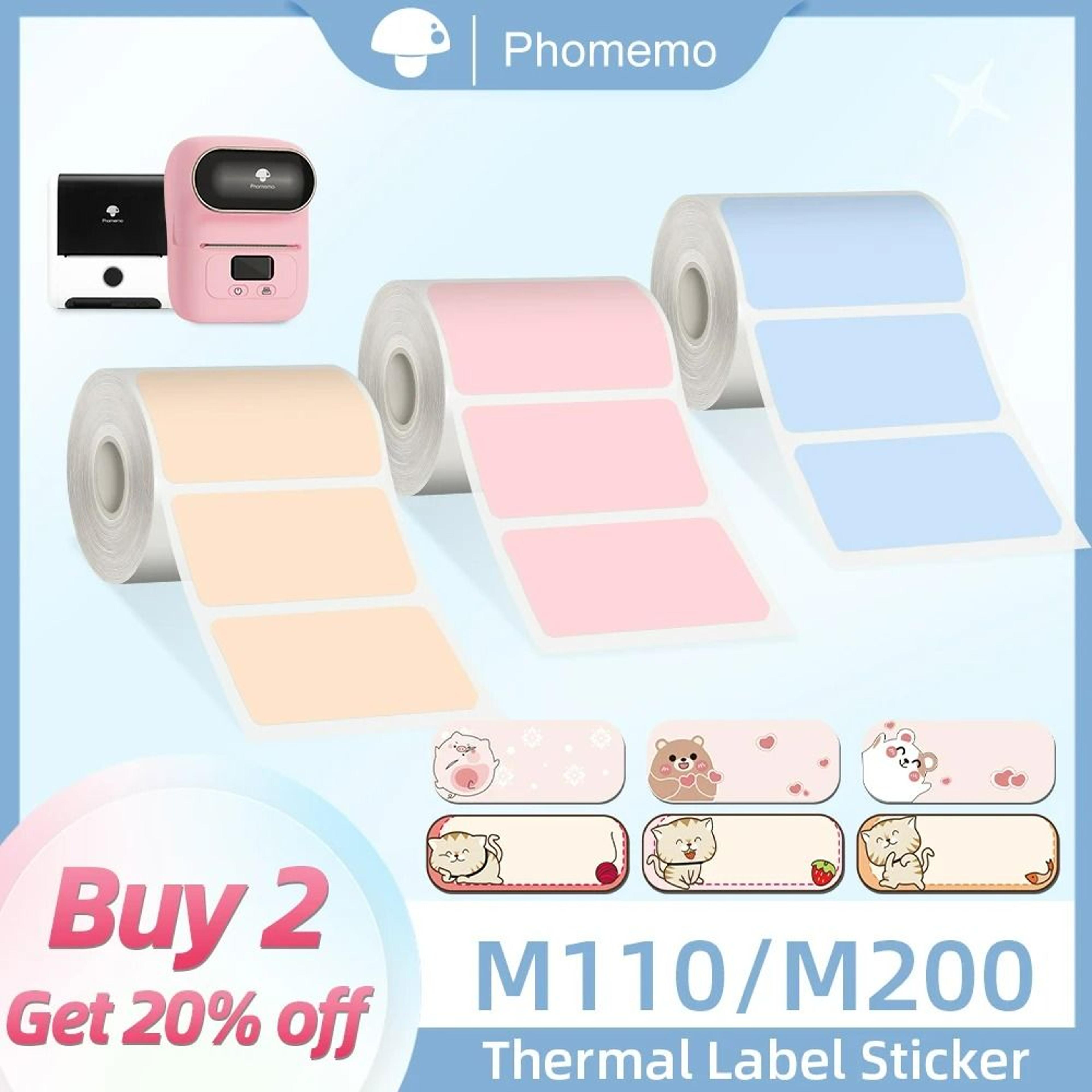 claritymark phomemo transparent barcode label stickers 3 rolls