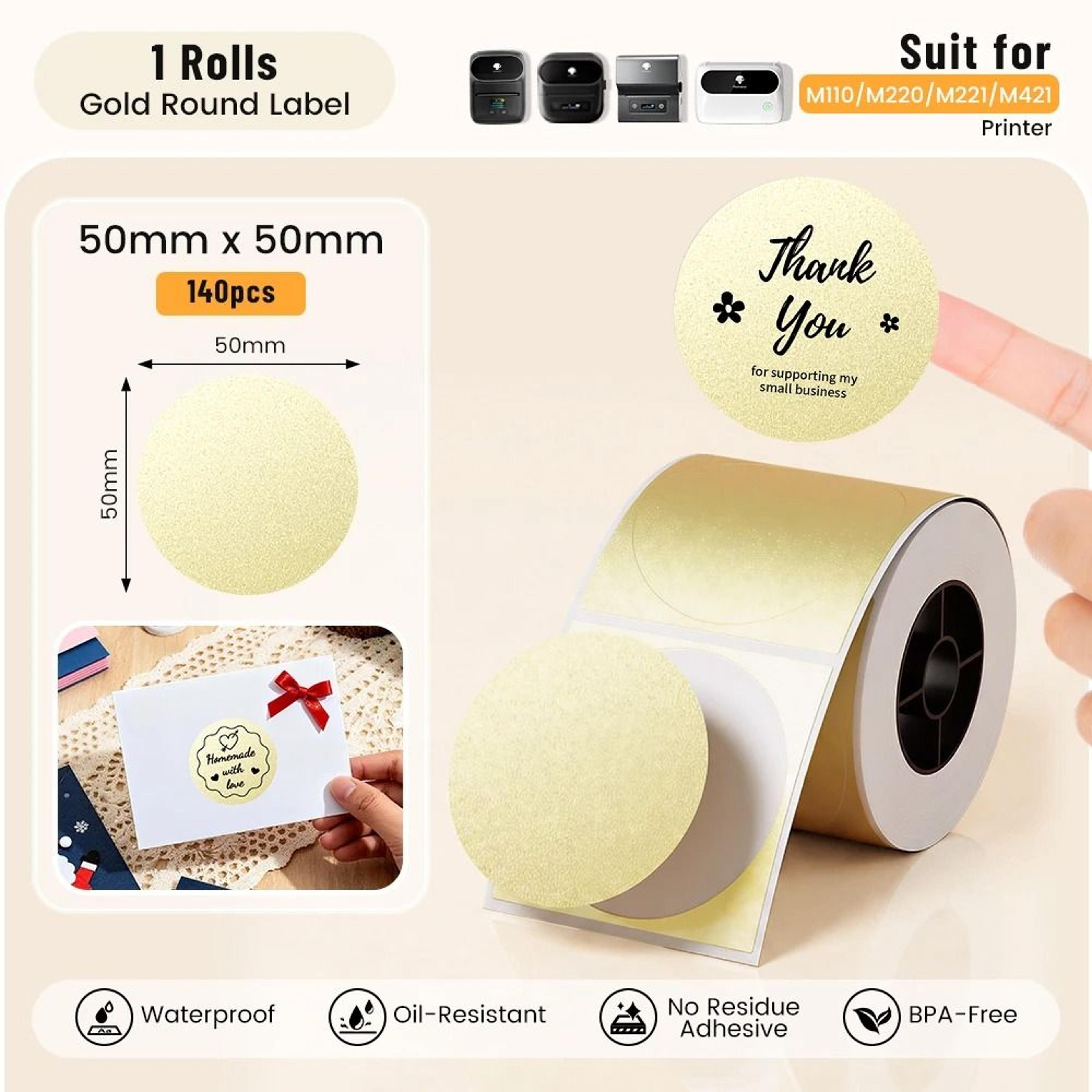 Phomemo M110 LuxeGold Adhesive Label Stickers 1