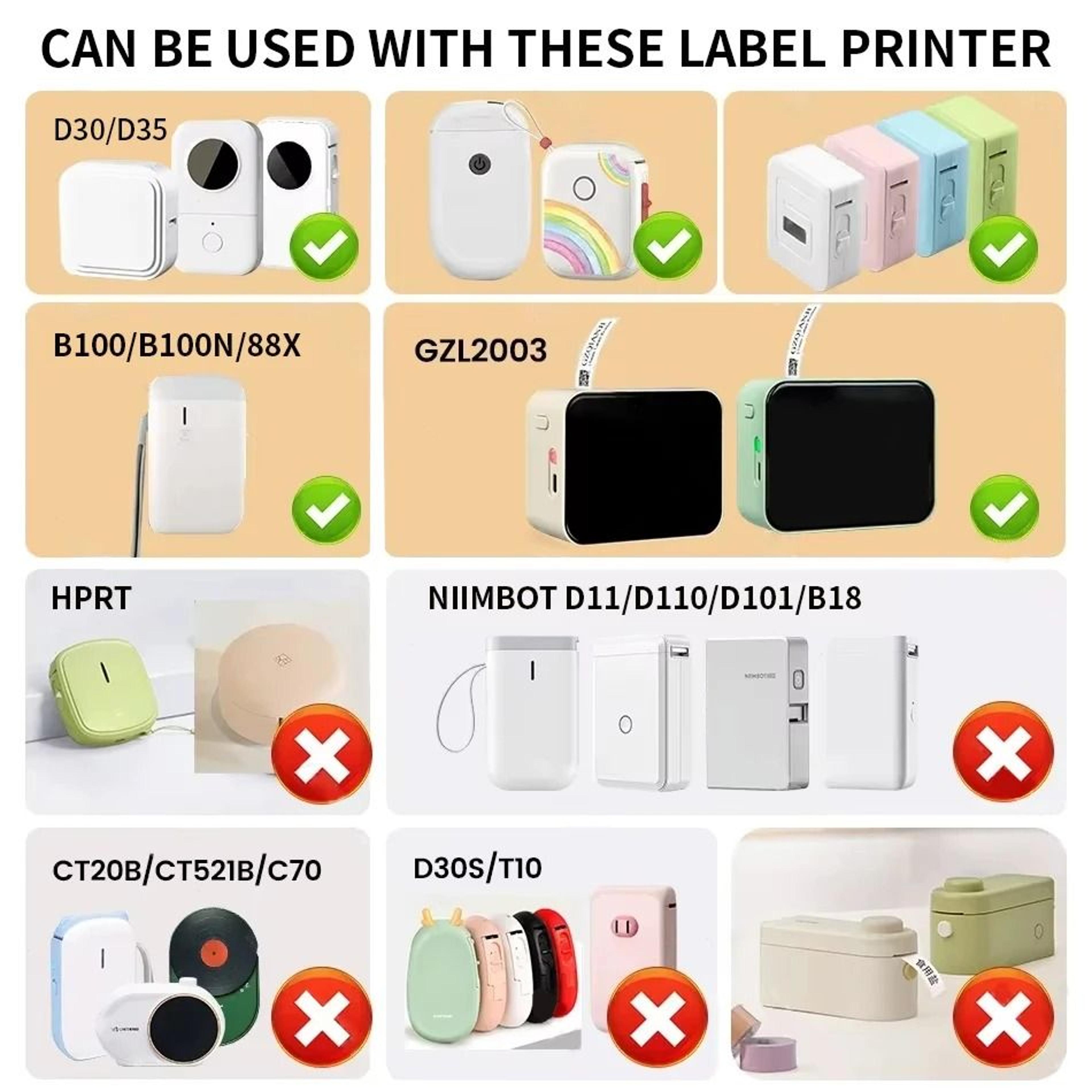 Marklife P15 PureWhite Adhesive Thermal Label Stickers 6