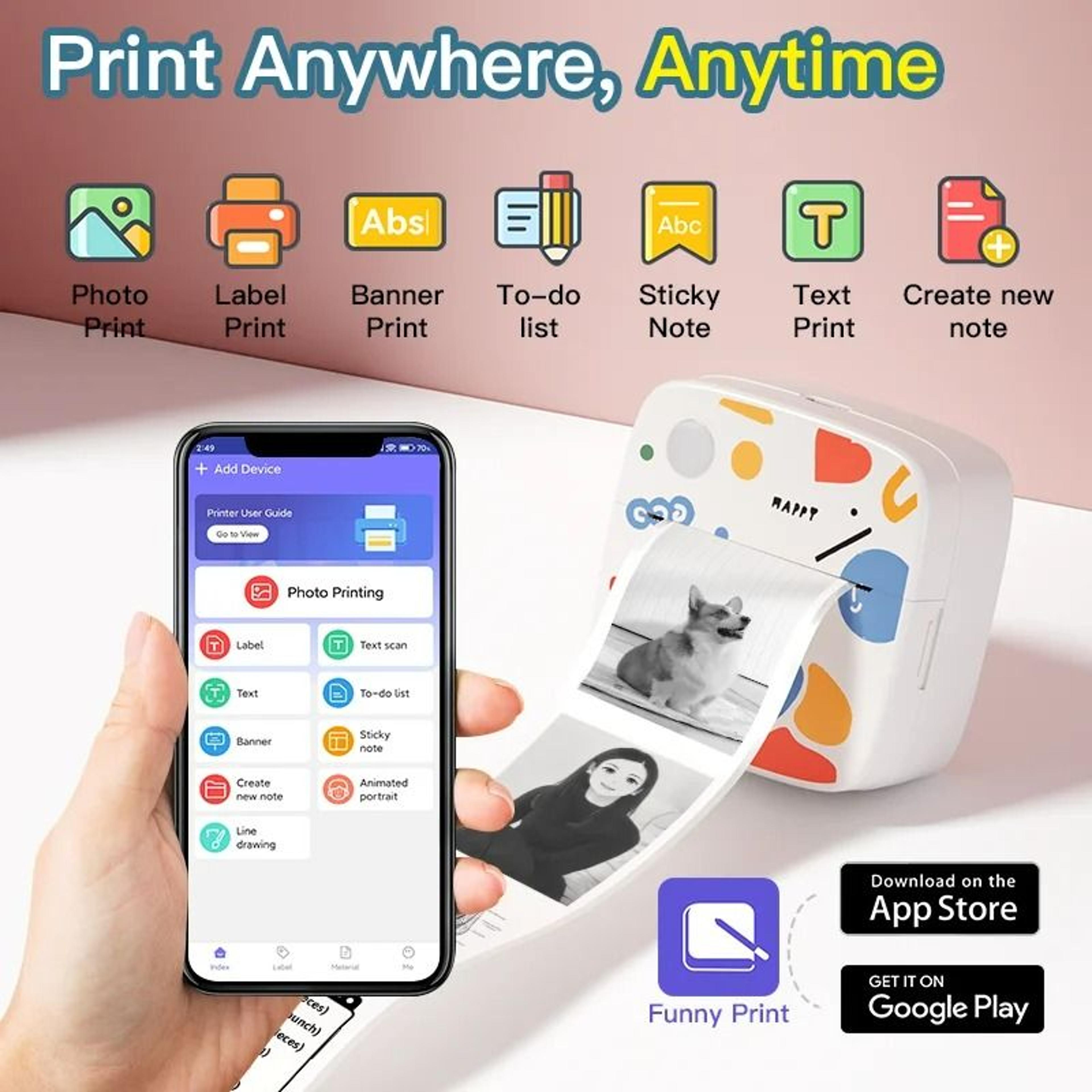 DoodleMate D2 Wireless Mini Thermal Printer For Stickers And Photos 4