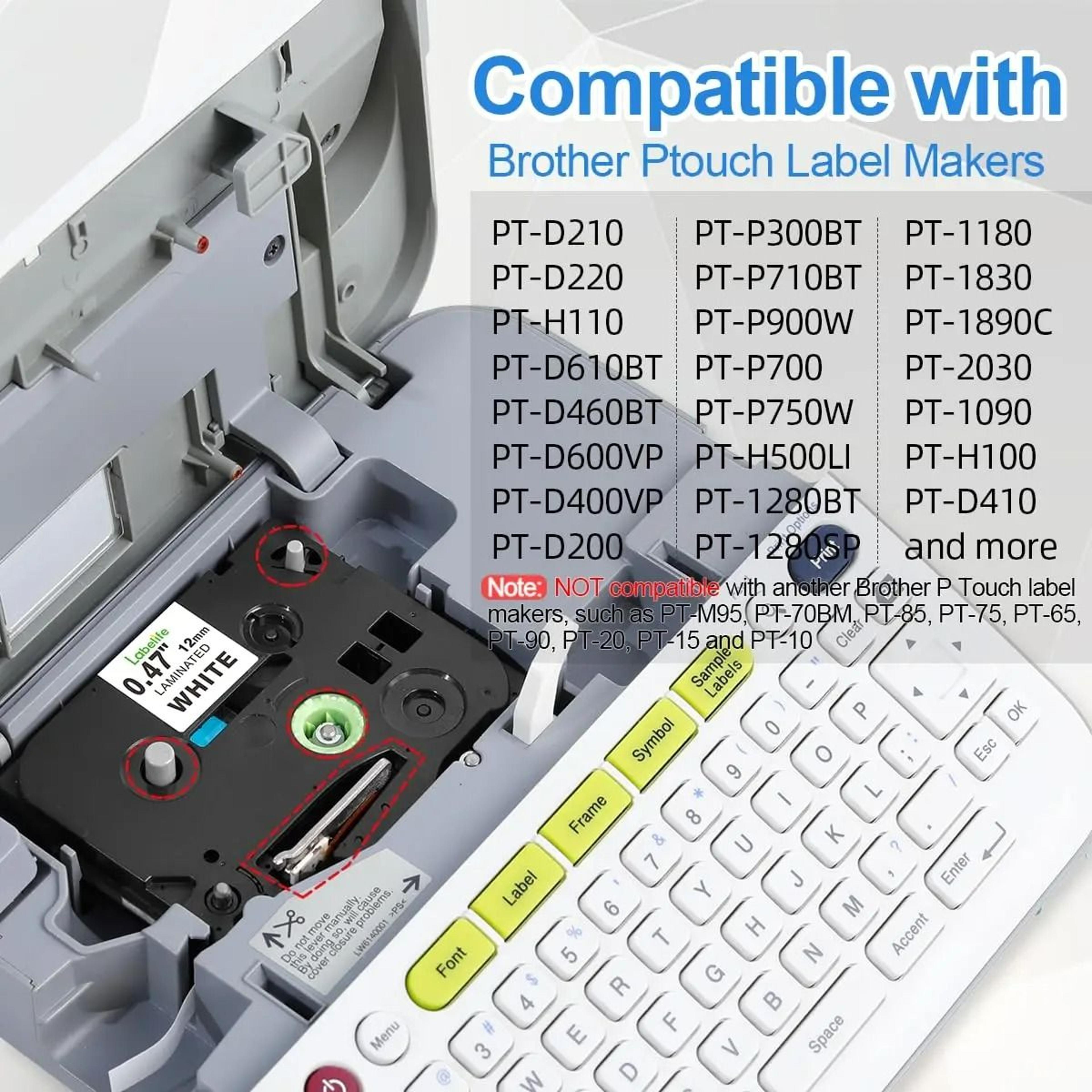 LabelPro Laminated Tape For Brother Ptouch Printers 2