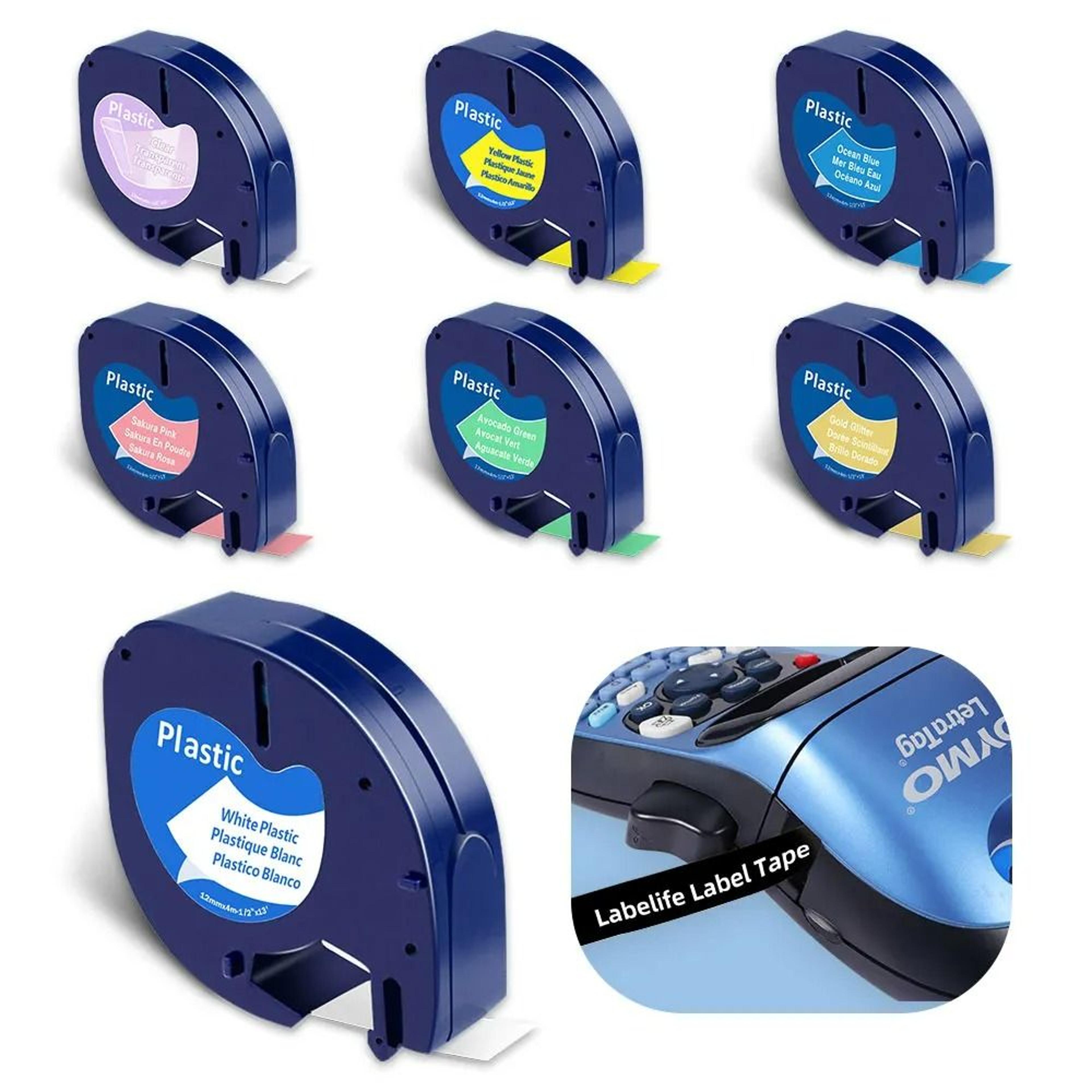 LabelMate Plastic Tape For Dymo LetraTag Printers 1