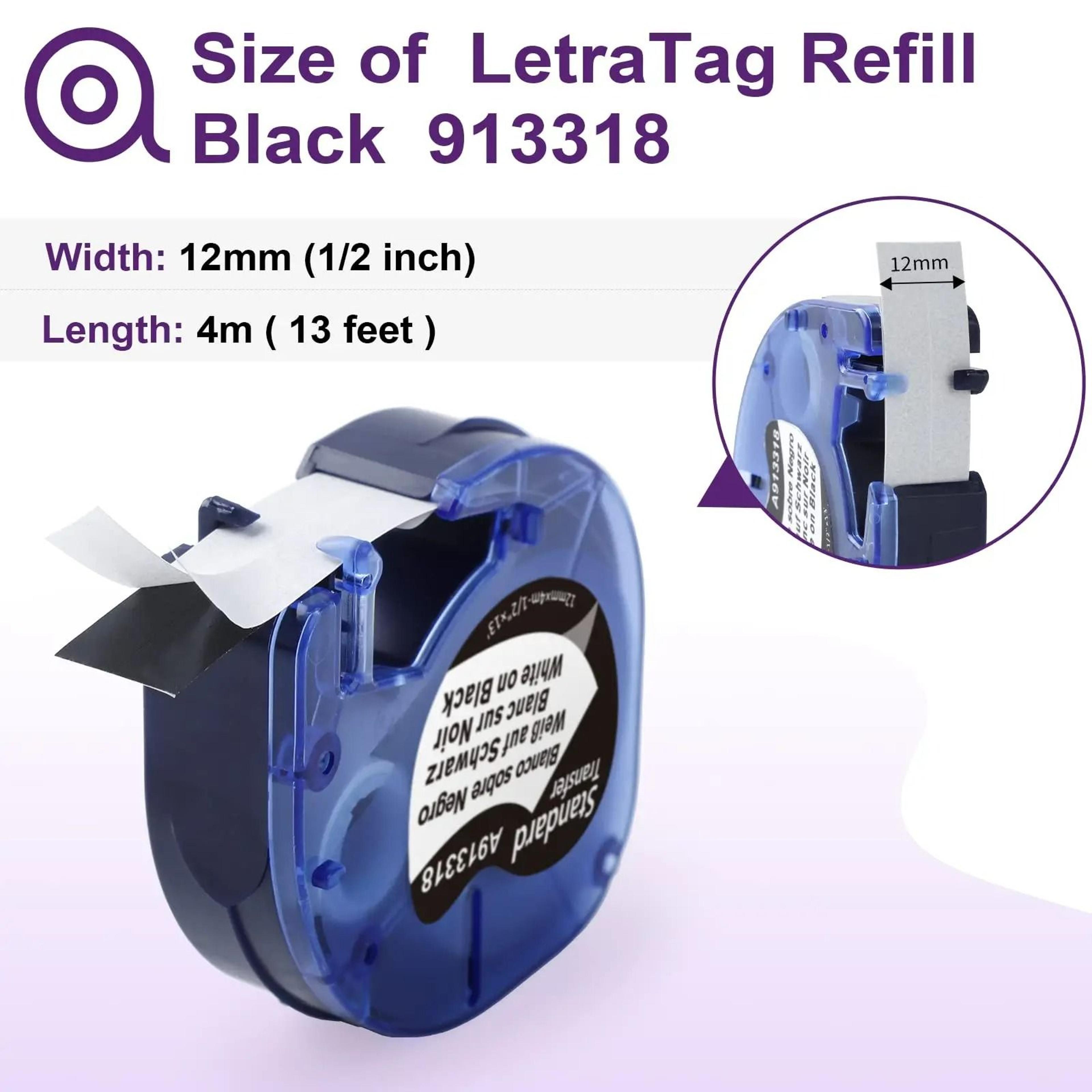 LabelMate Plastic Tape For Dymo LetraTag Printers 3