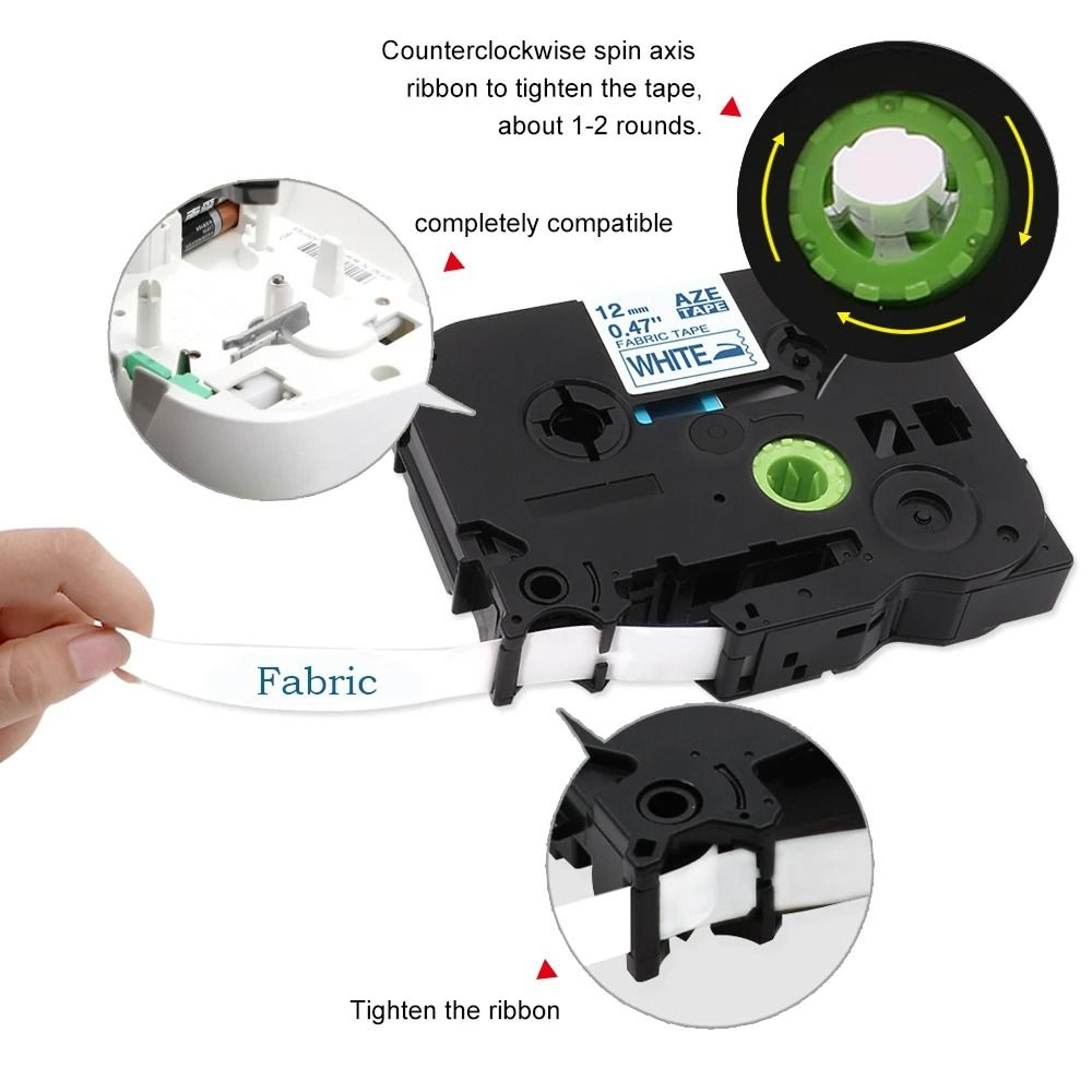 FabricMark Iron On Label Tape For Brother Ptouch Printers 4