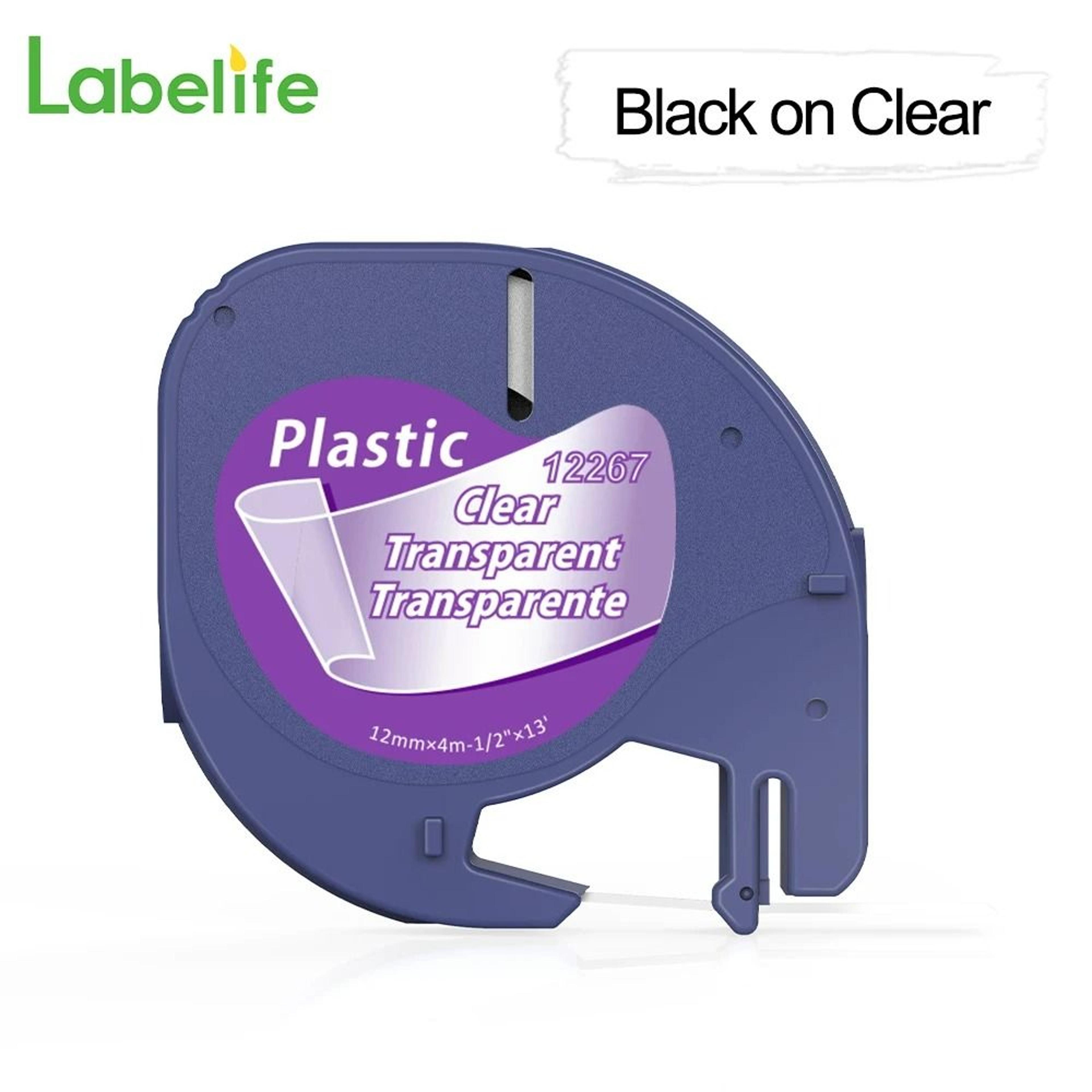 LabelNest Plastic Label Tape For DYMO LetraTag Printers 7