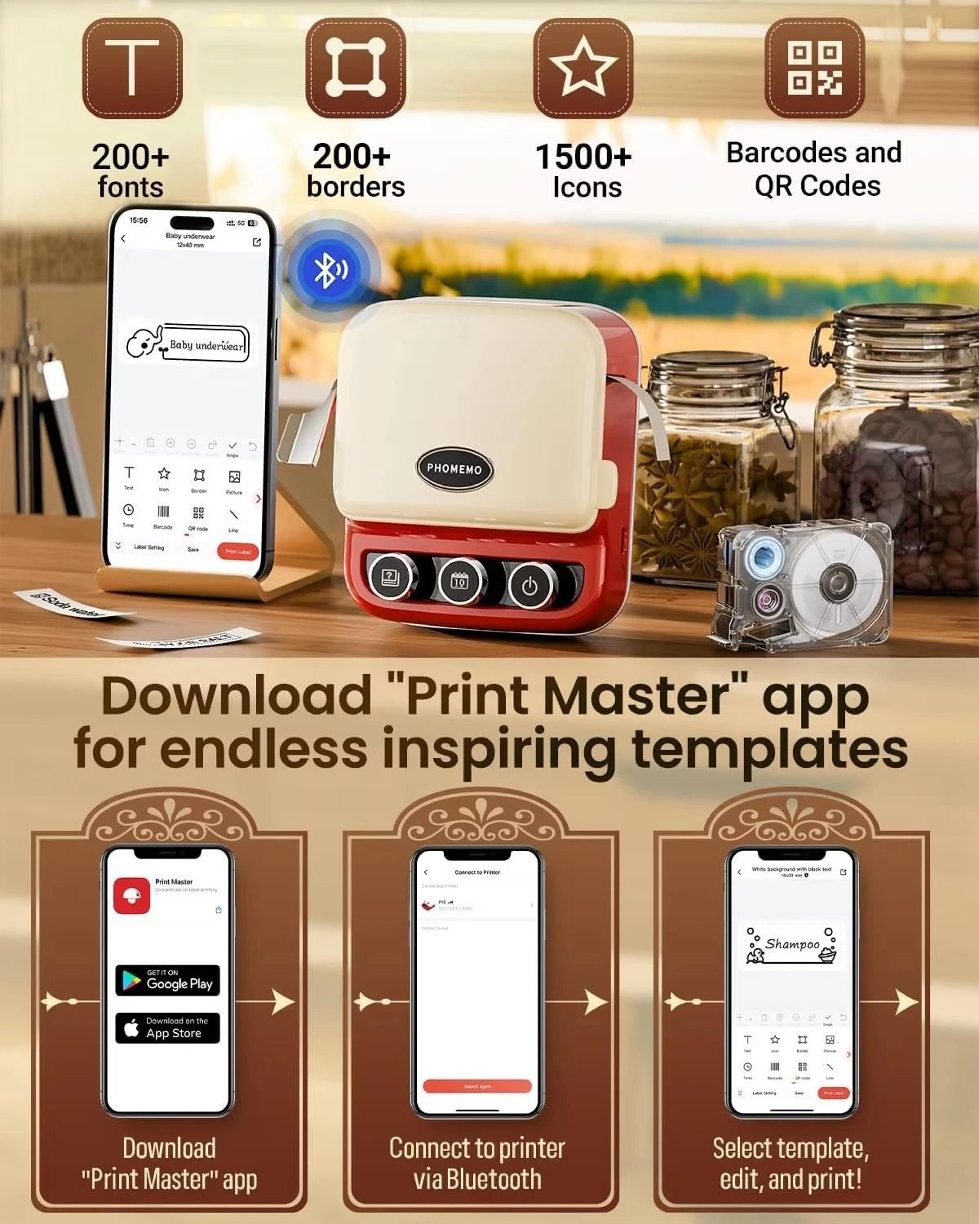 RibbonCraft P15 Bluetooth Label Maker 5