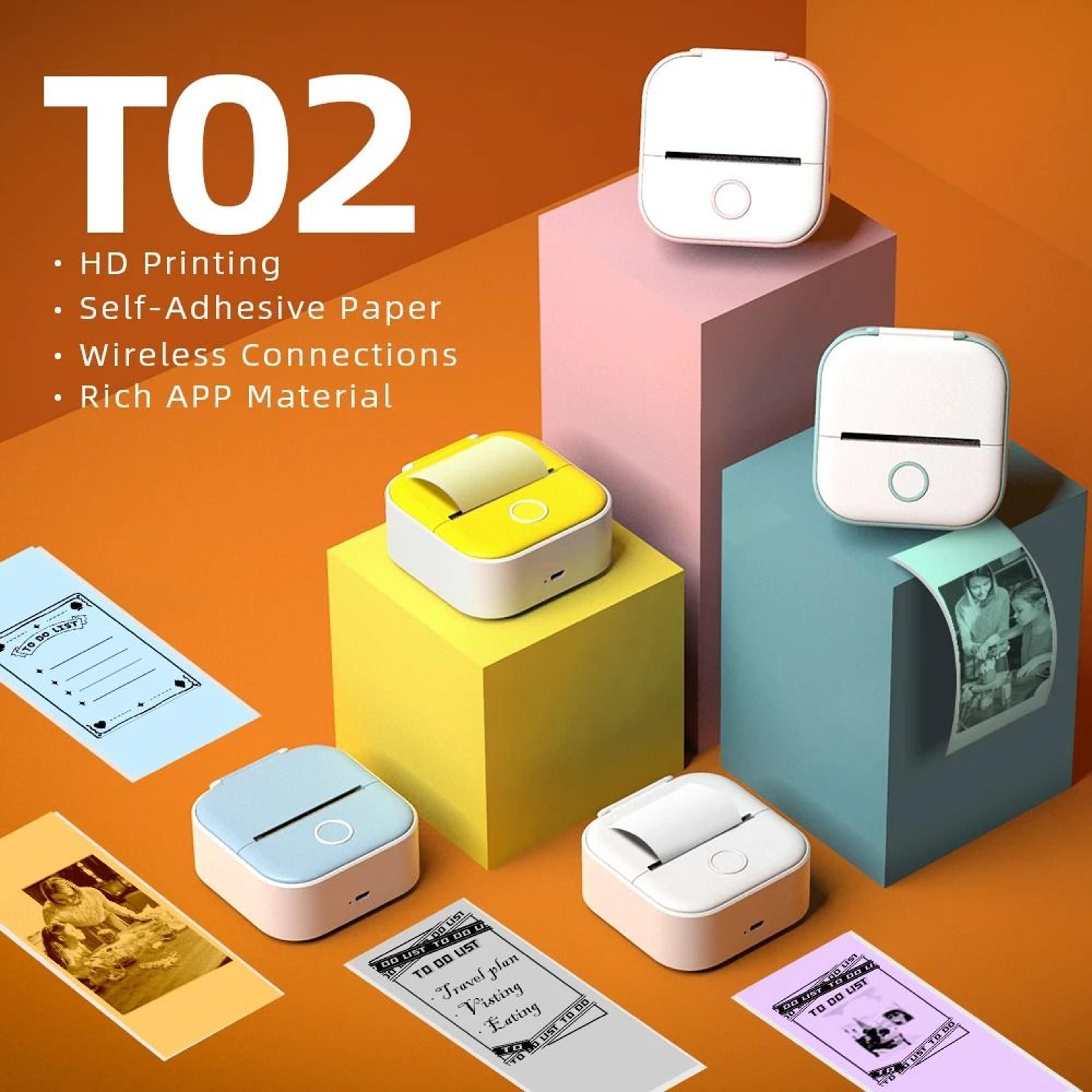 printnest t02 mini wireless thermal printer