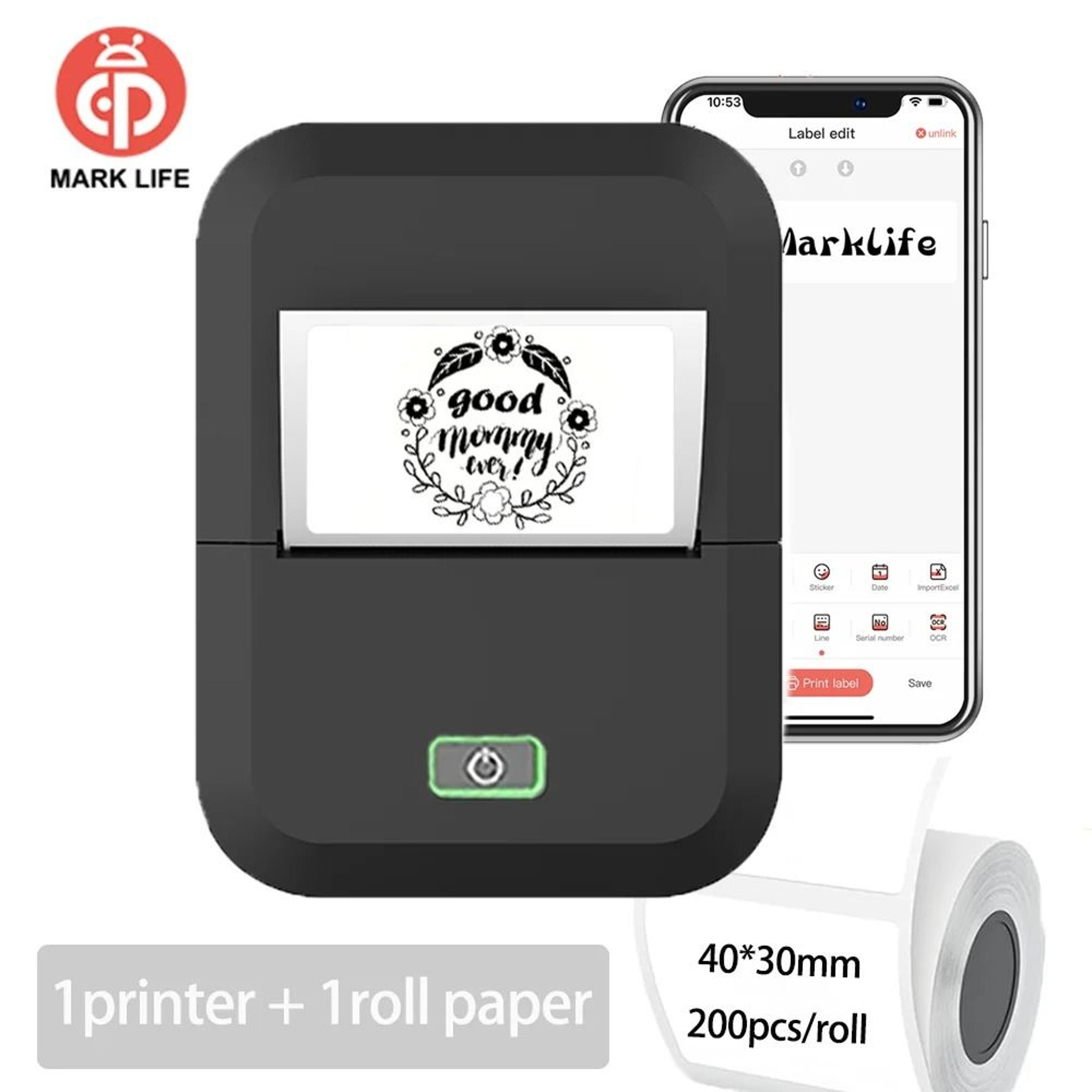 Marklife X2 Mini Bluetooth Thermal Label Maker 7