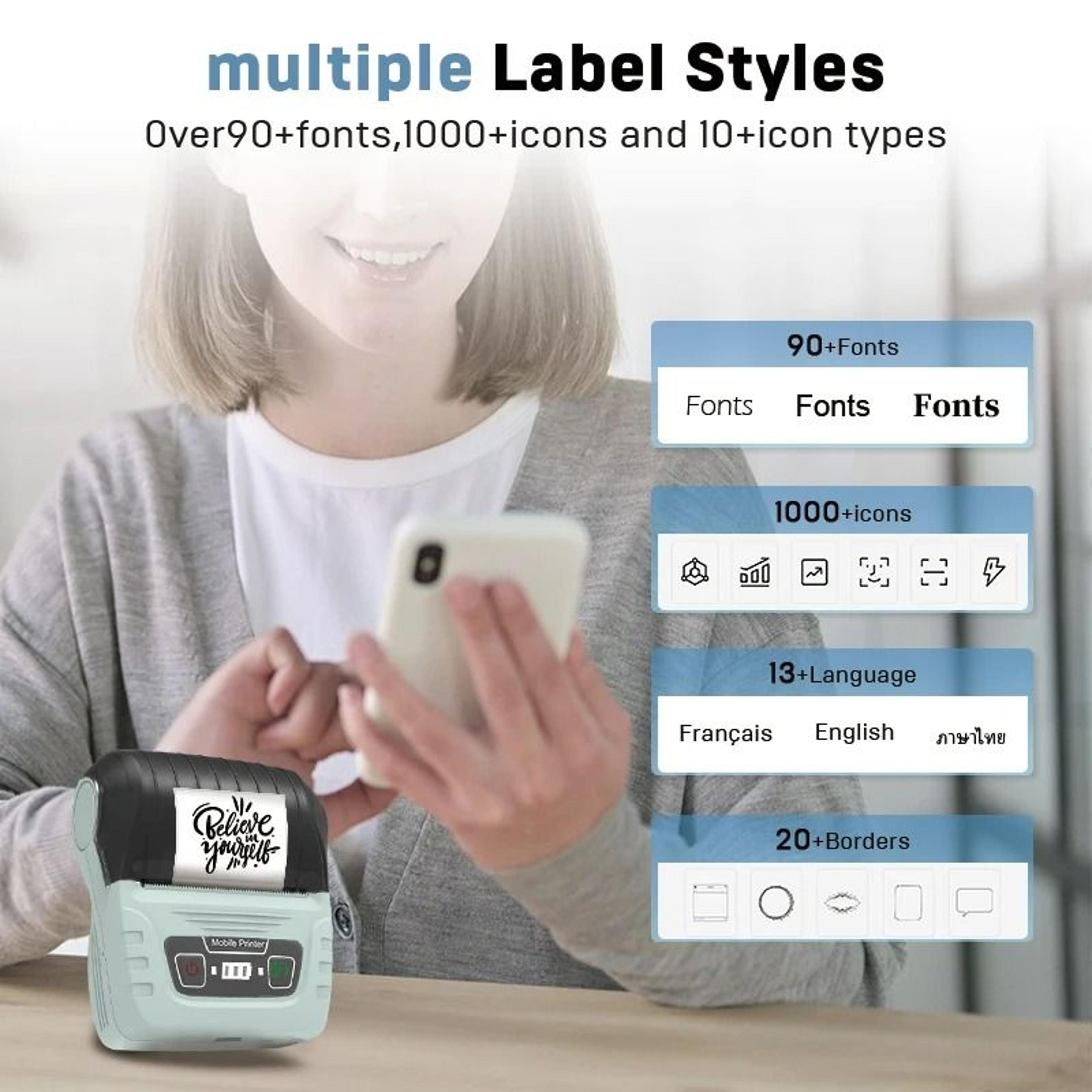 SK58 Wireless Bluetooth Thermal Label Printer 3