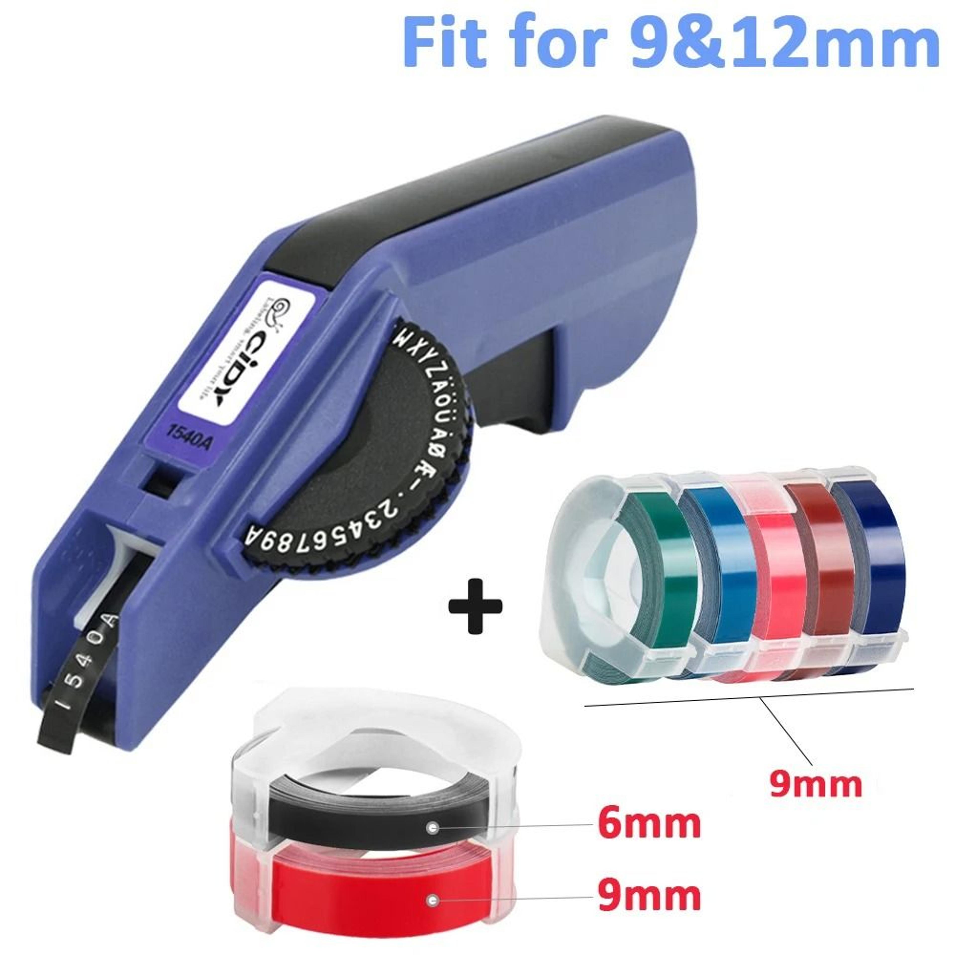 Cidy 1540B Manual Embossing Label Maker With 7 Tapes 8
