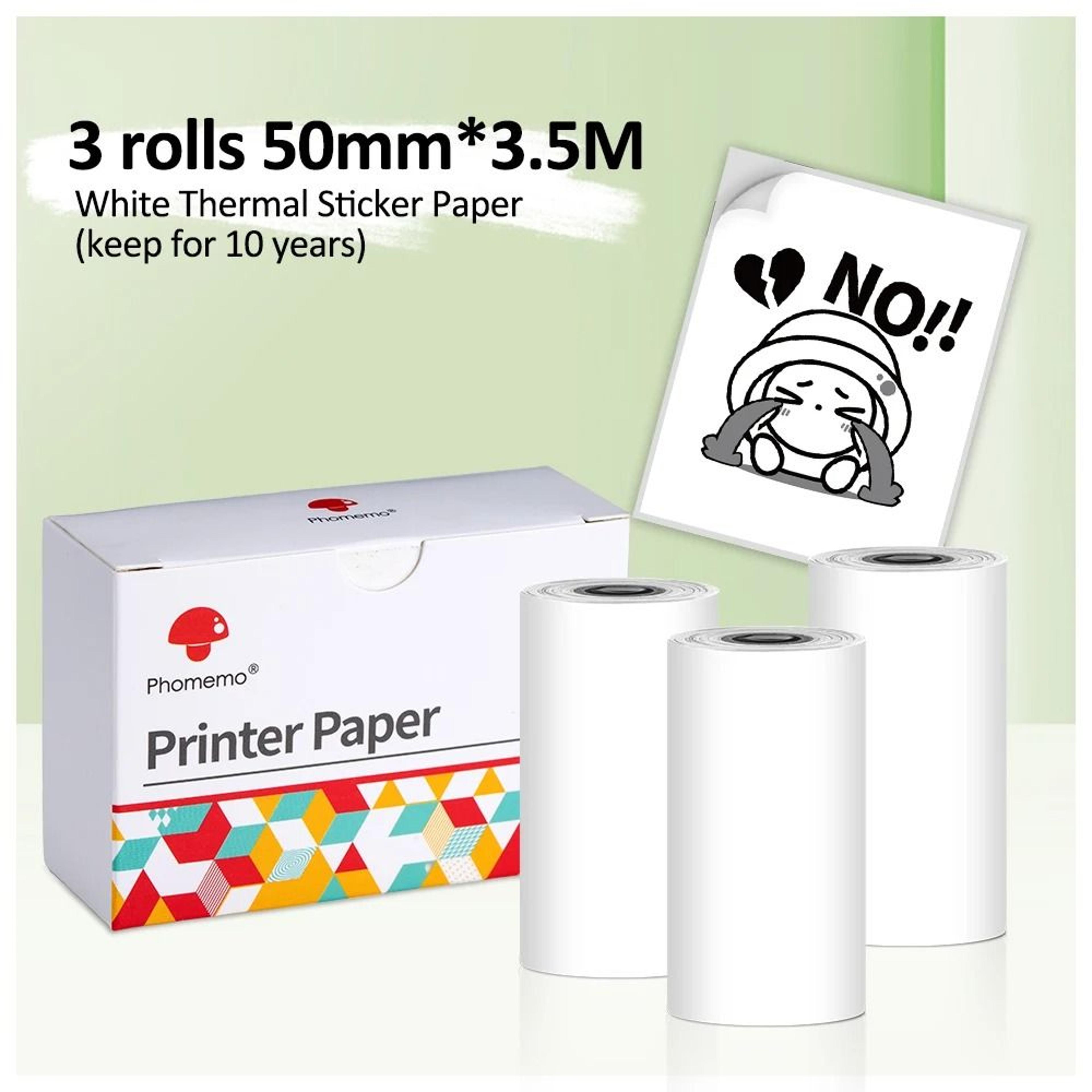 Phomemo M02 White Adhesive Paper Rolls 3 Pack 7