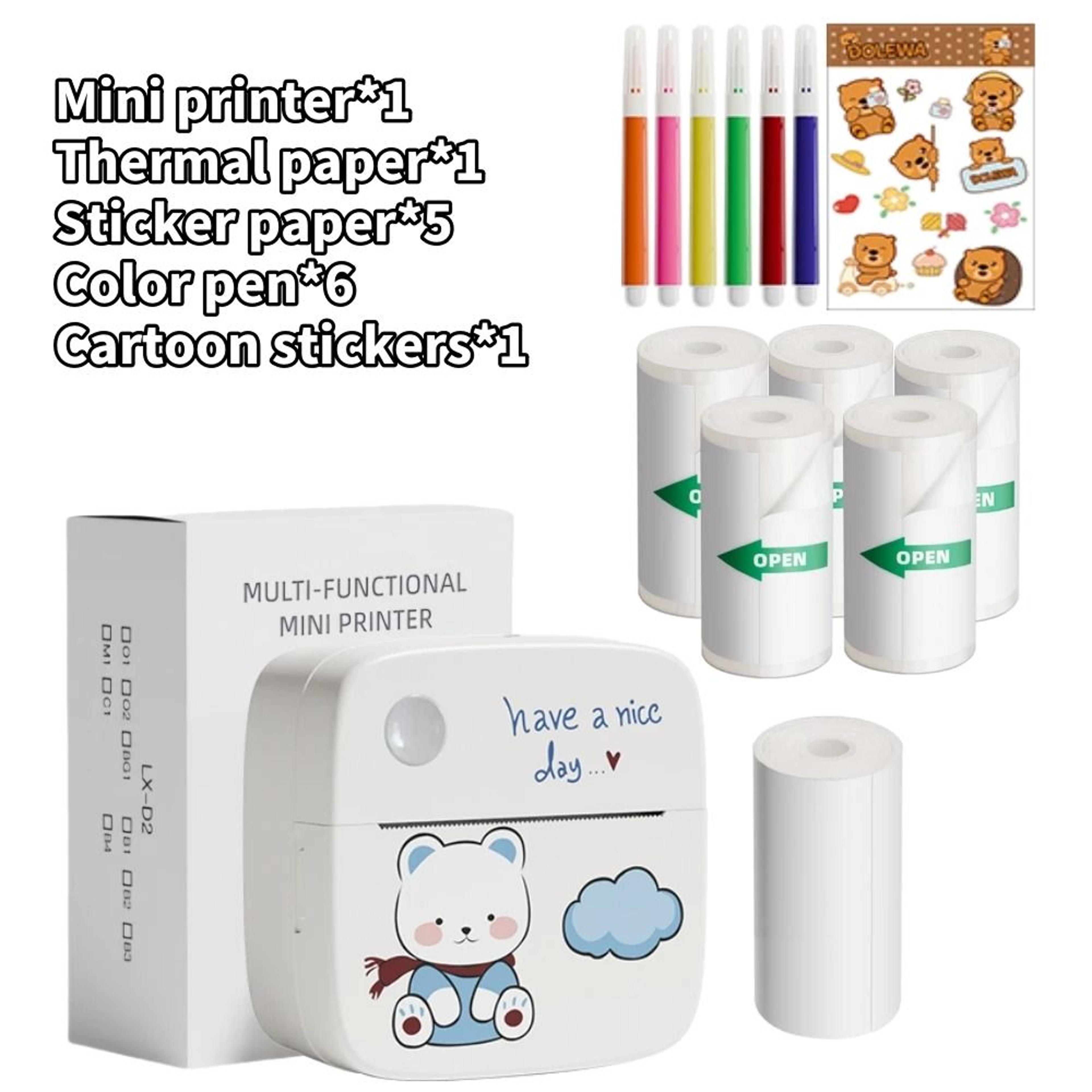 DOLEWA Wireless Mini Thermal Sticker Printer 8