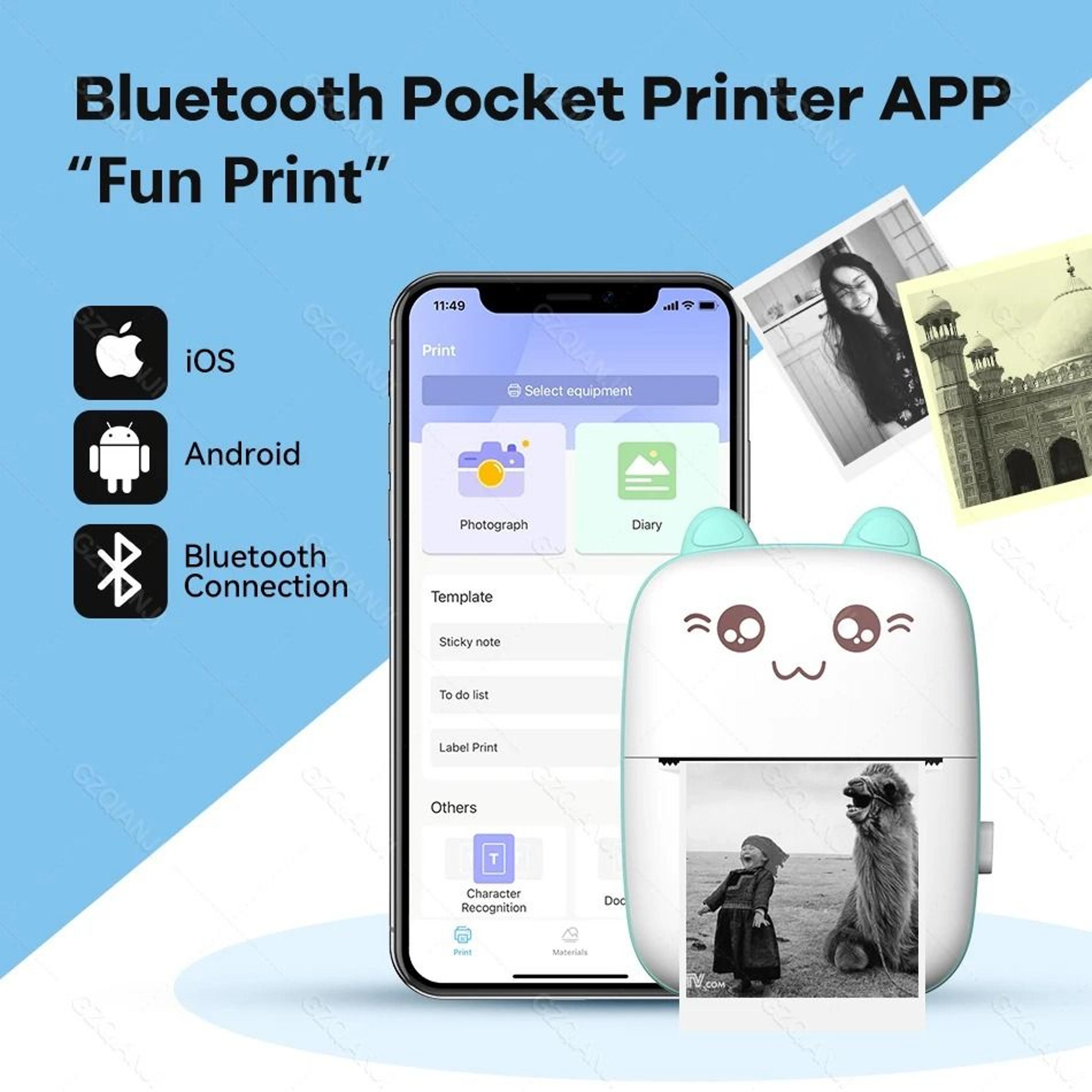 58mm Bluetooth Mini Thermal Sticker Printer 1