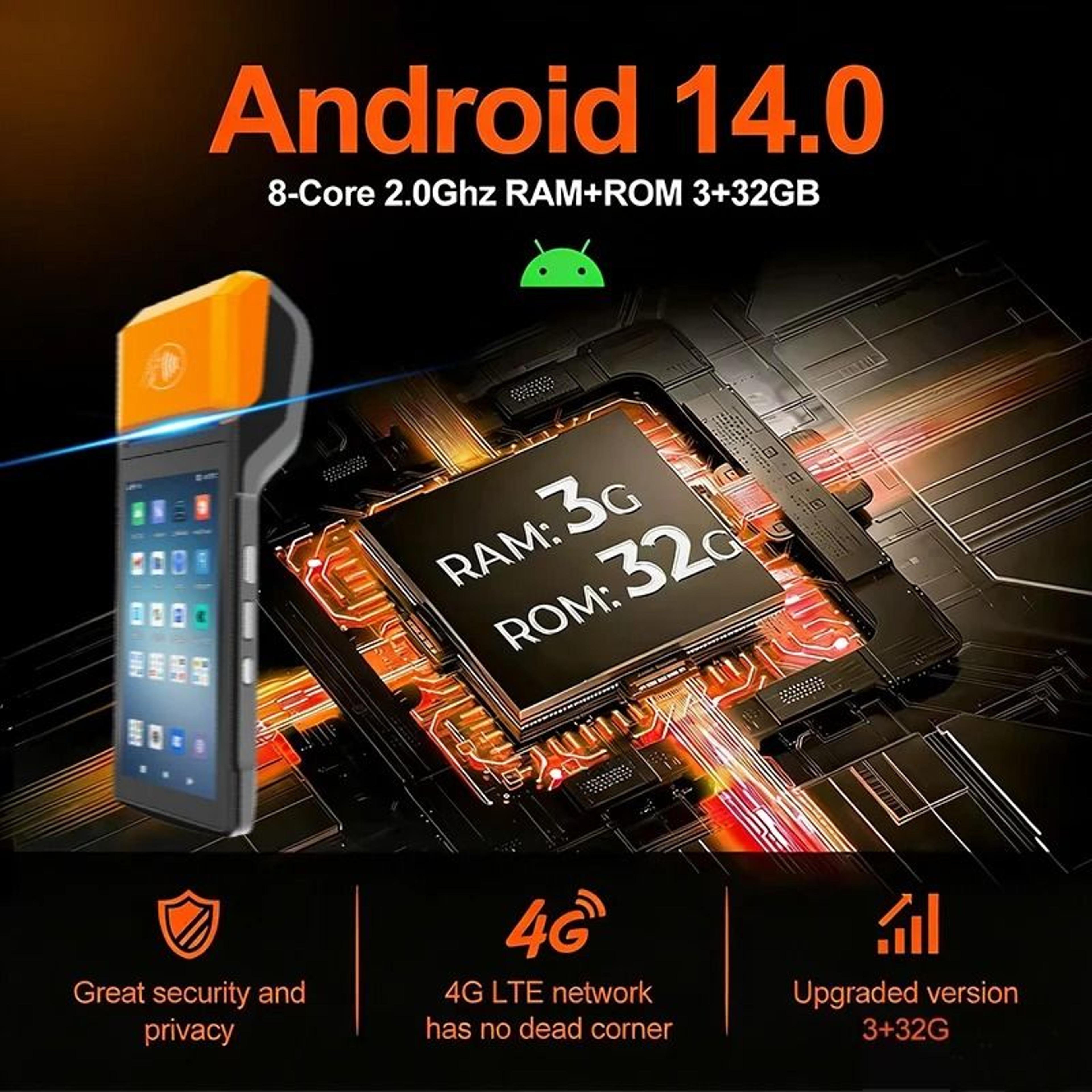Android 14 Handheld POS Receipt Printer 5