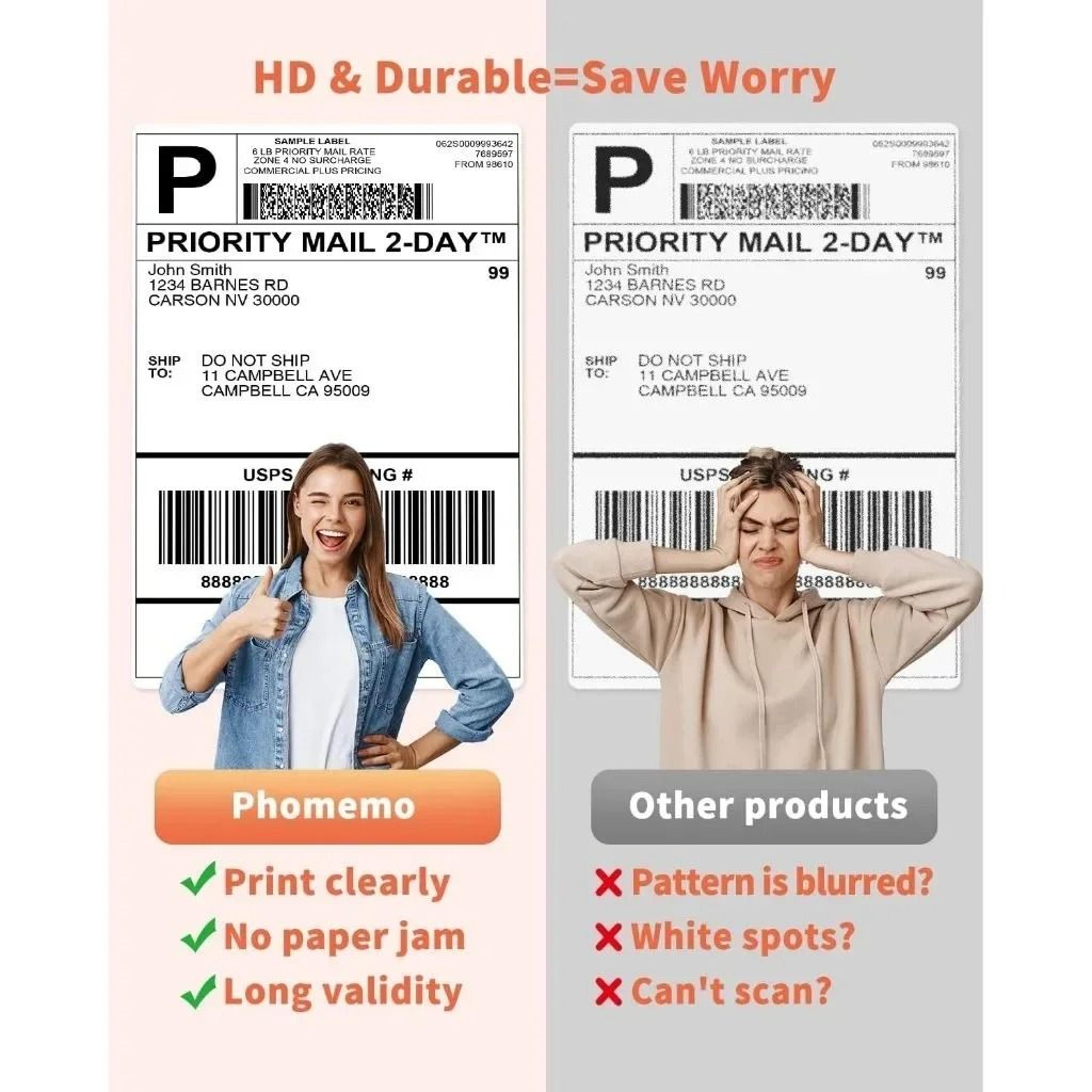 Phomemo 4x6 Thermal Shipping Labels 100 Pack 5