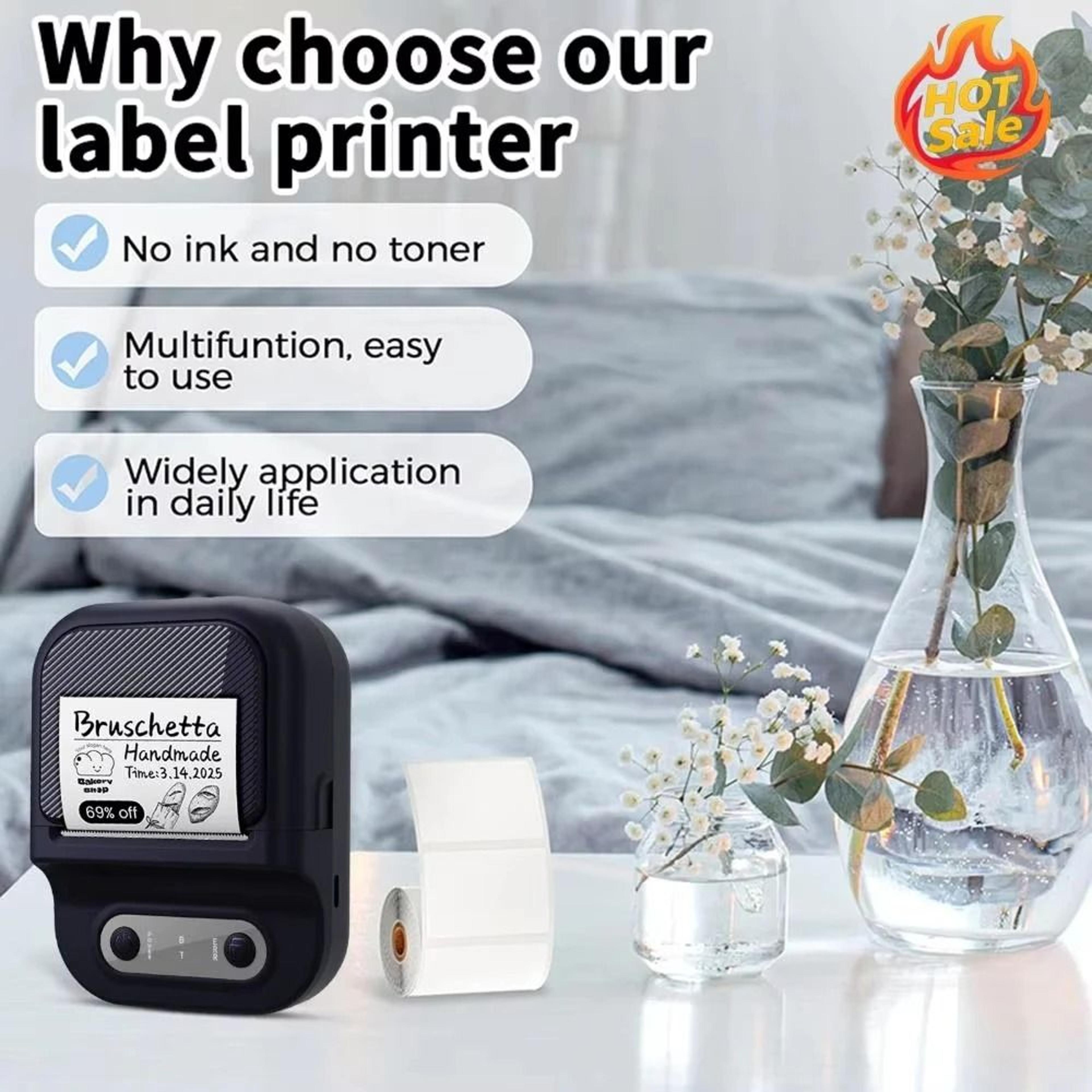 Mini Portable Inkless Label Printer 4