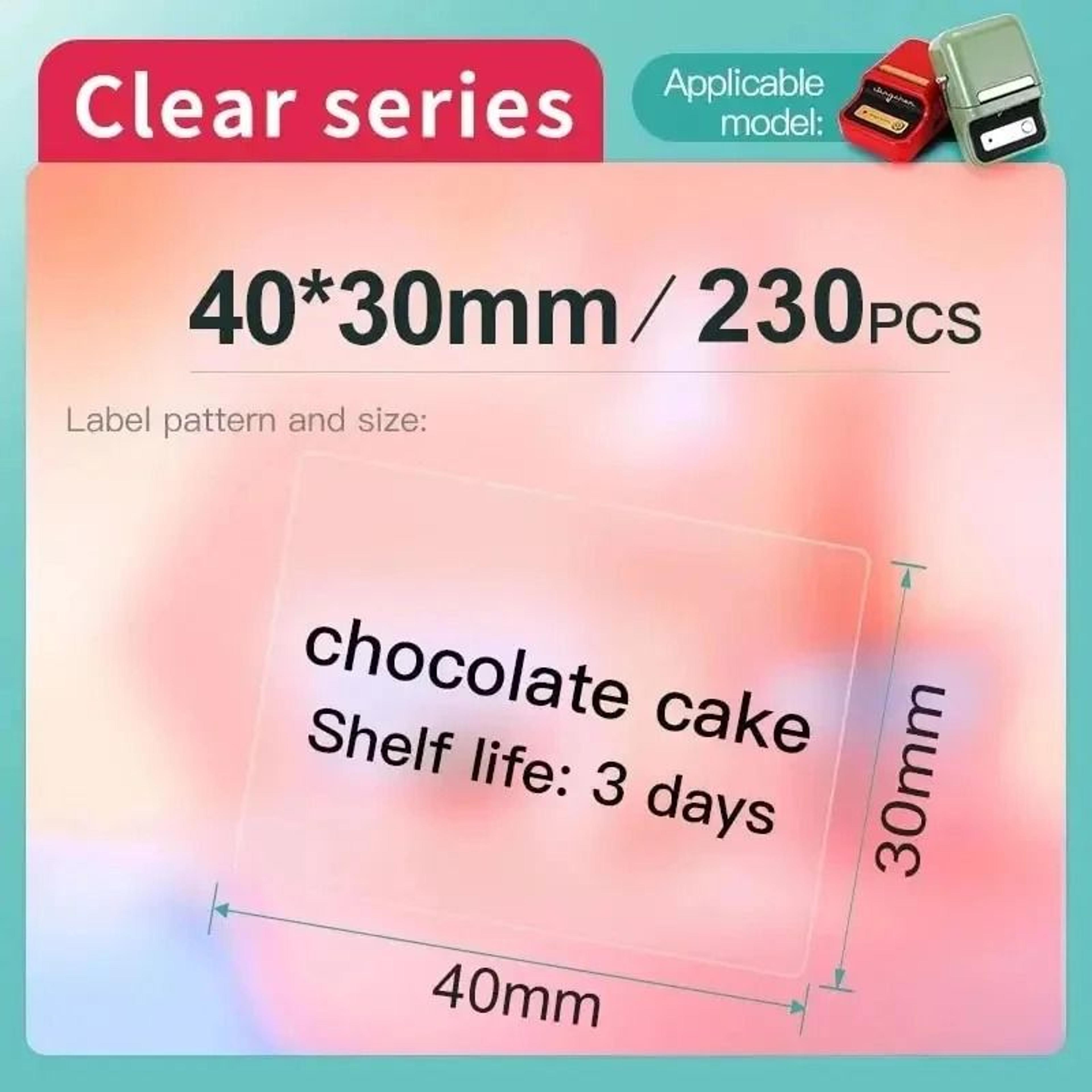 Niimbot Waterproof Clear Thermal Label Stickers 11