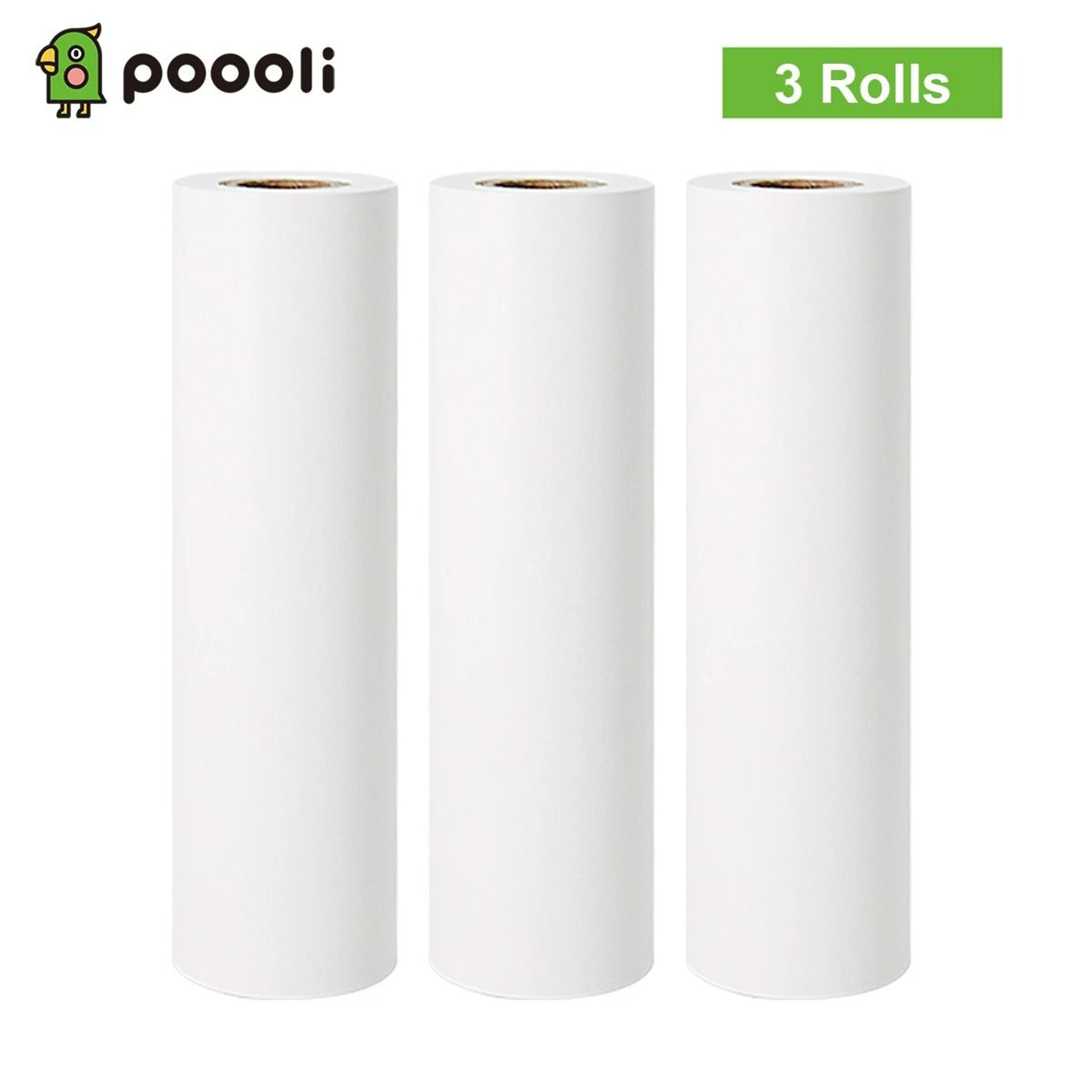 Poooli L3 BPA Free Thermal Paper Rolls 3 Pack 6