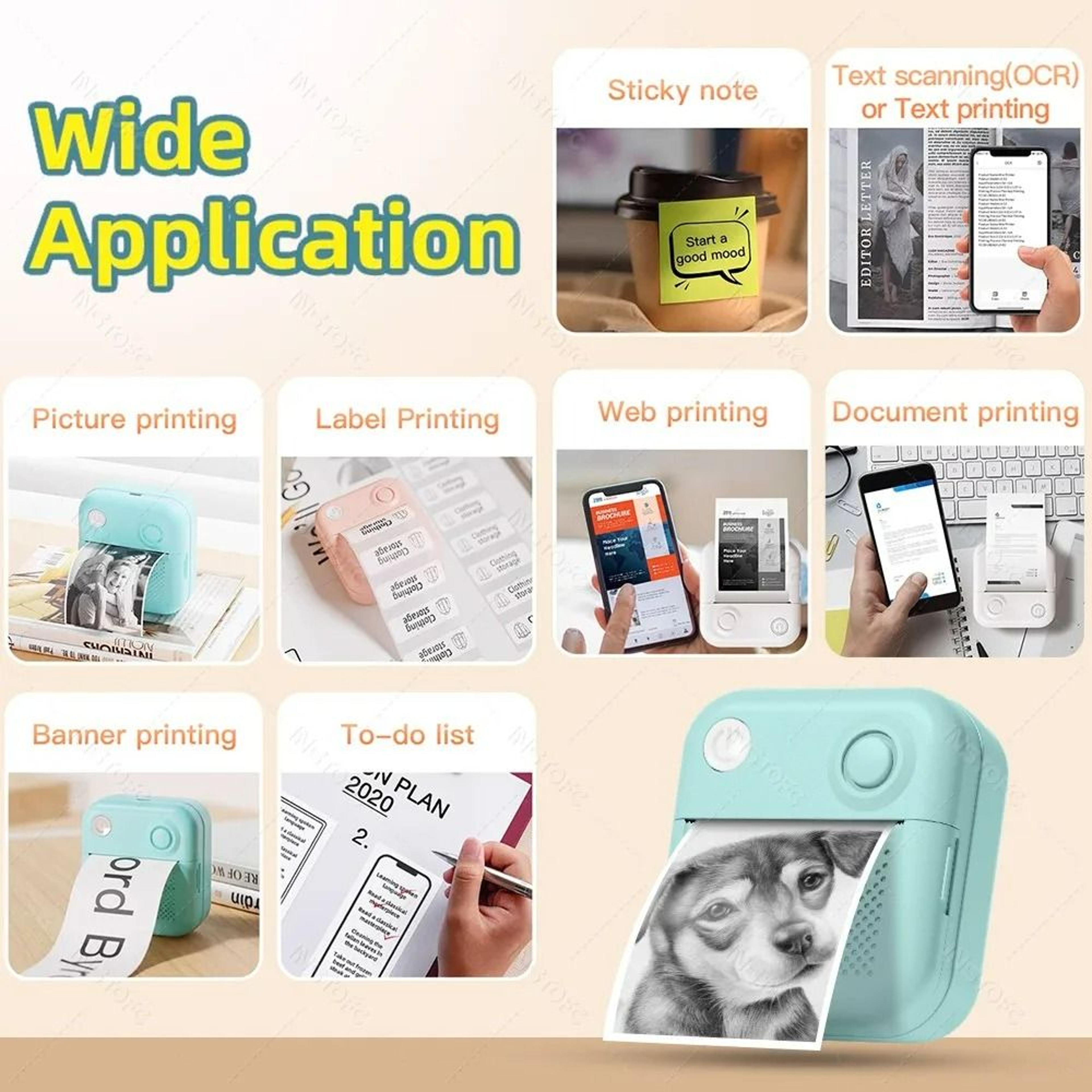 57mm Mini Thermal Printer Paper And Sticker Rolls 2