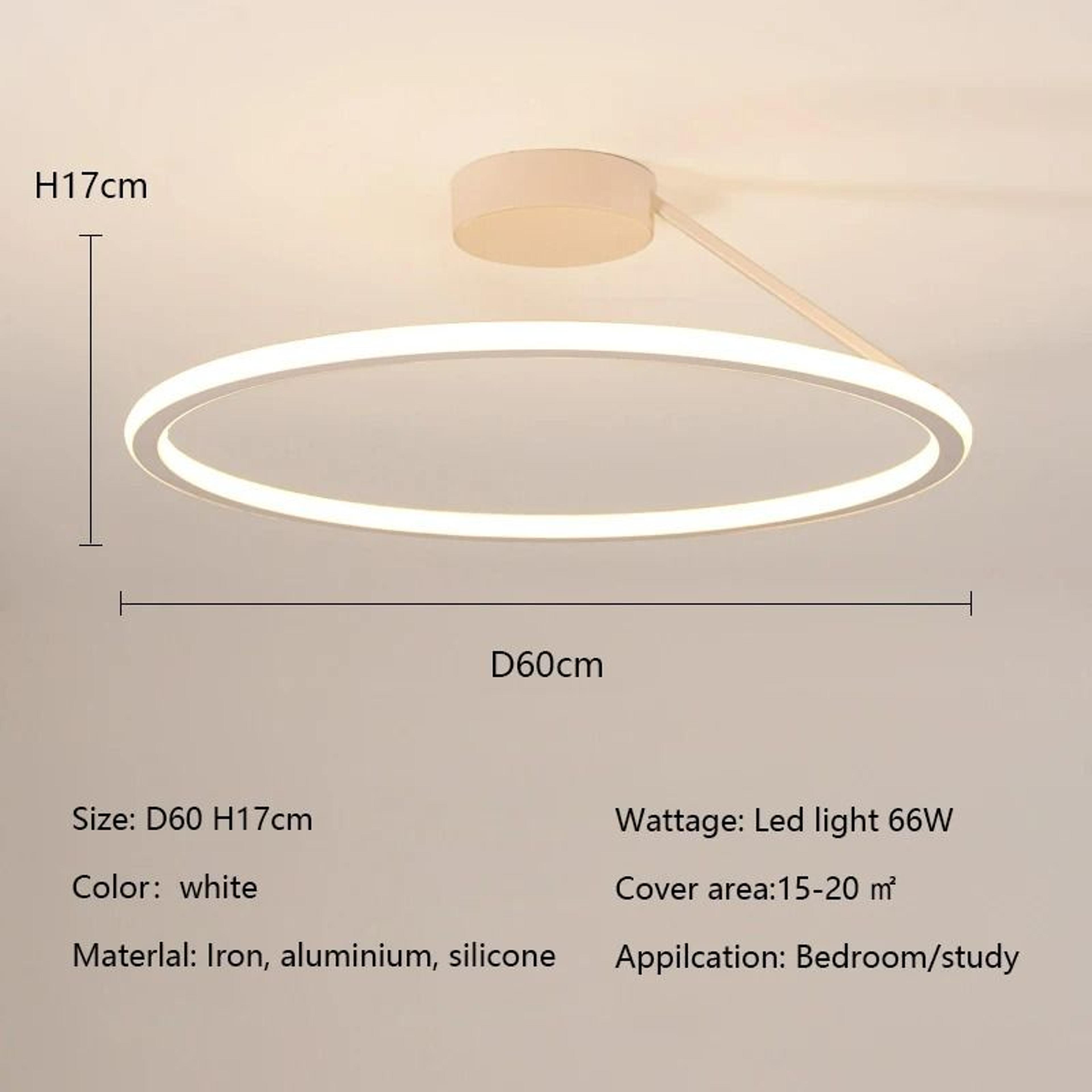 Modern Dimmable LED Ring Ceiling Chandelier 12