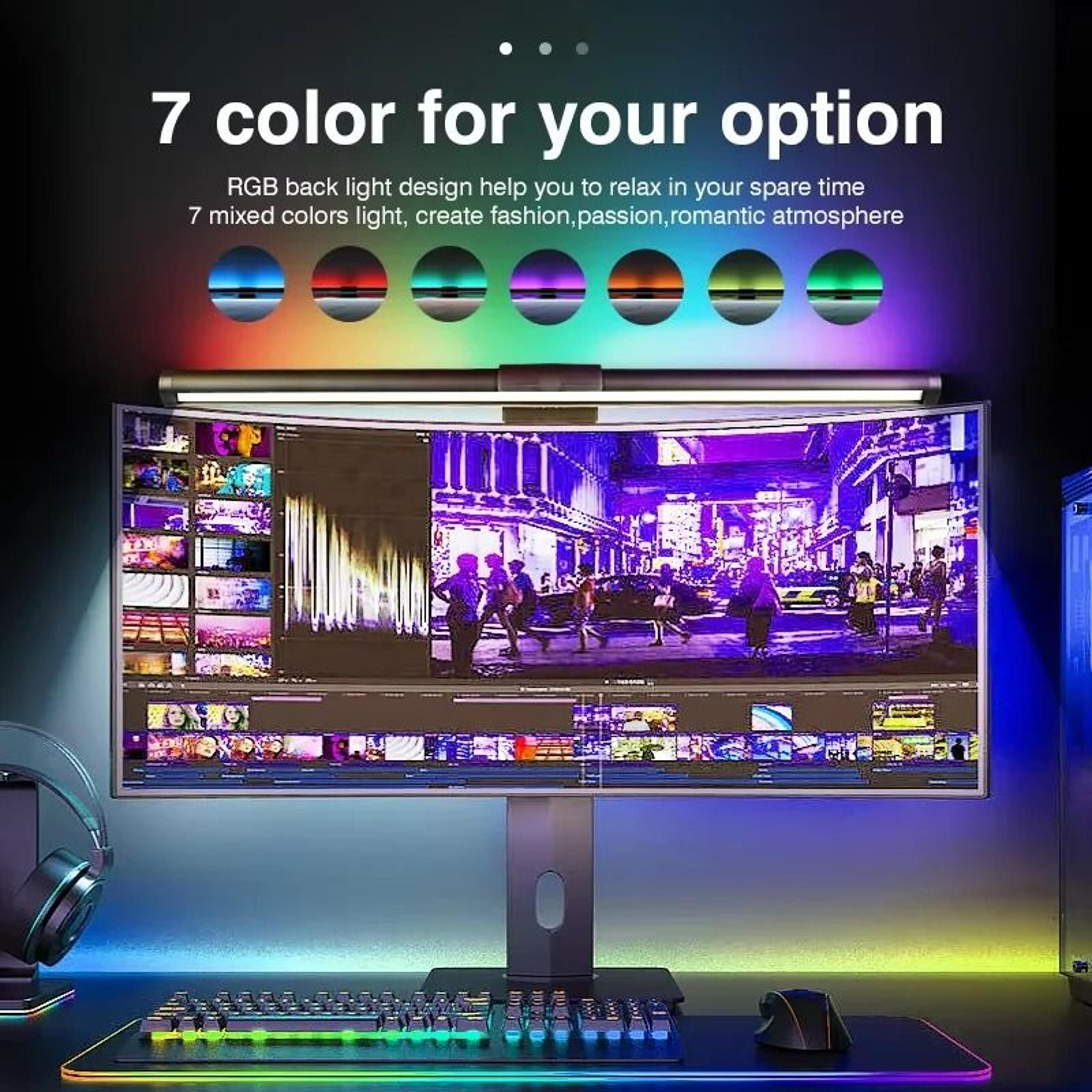 stepless dimmable led monitor desk light
