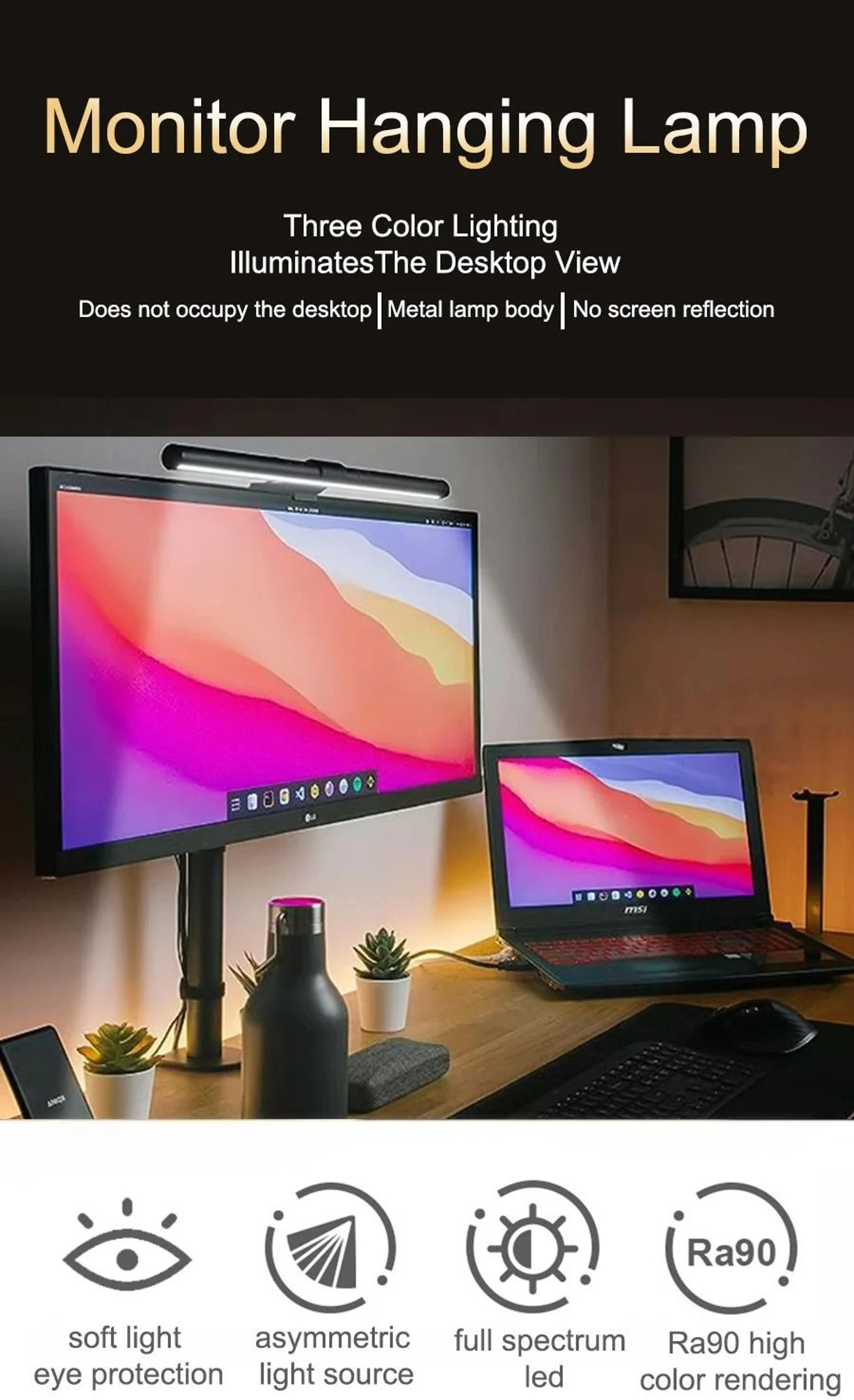 eye comfort dimmable monitor light bar